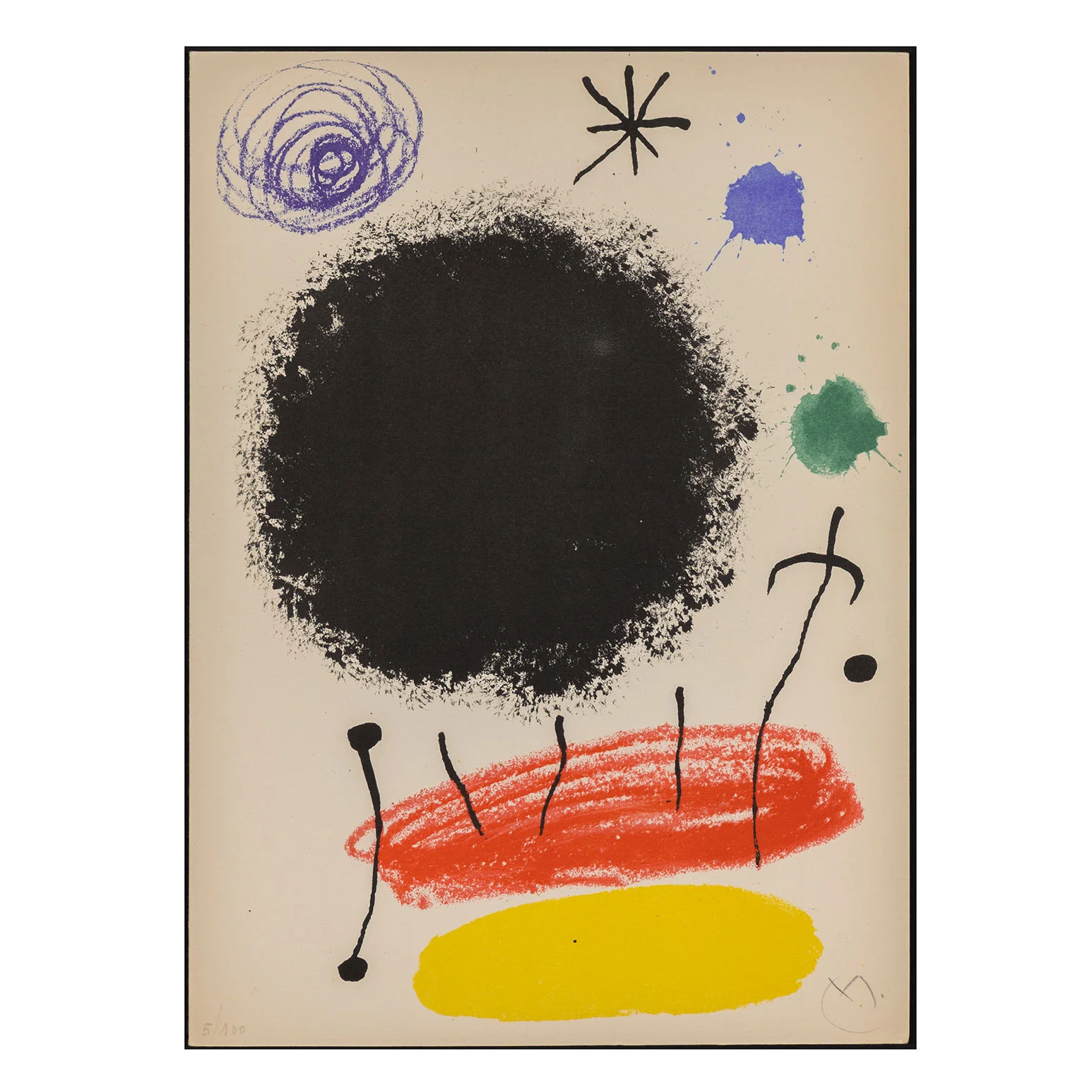 JOAN MIRO "OBRA INÈDITA RECENT I" LITHOGRAPH, 1964 - Image 3