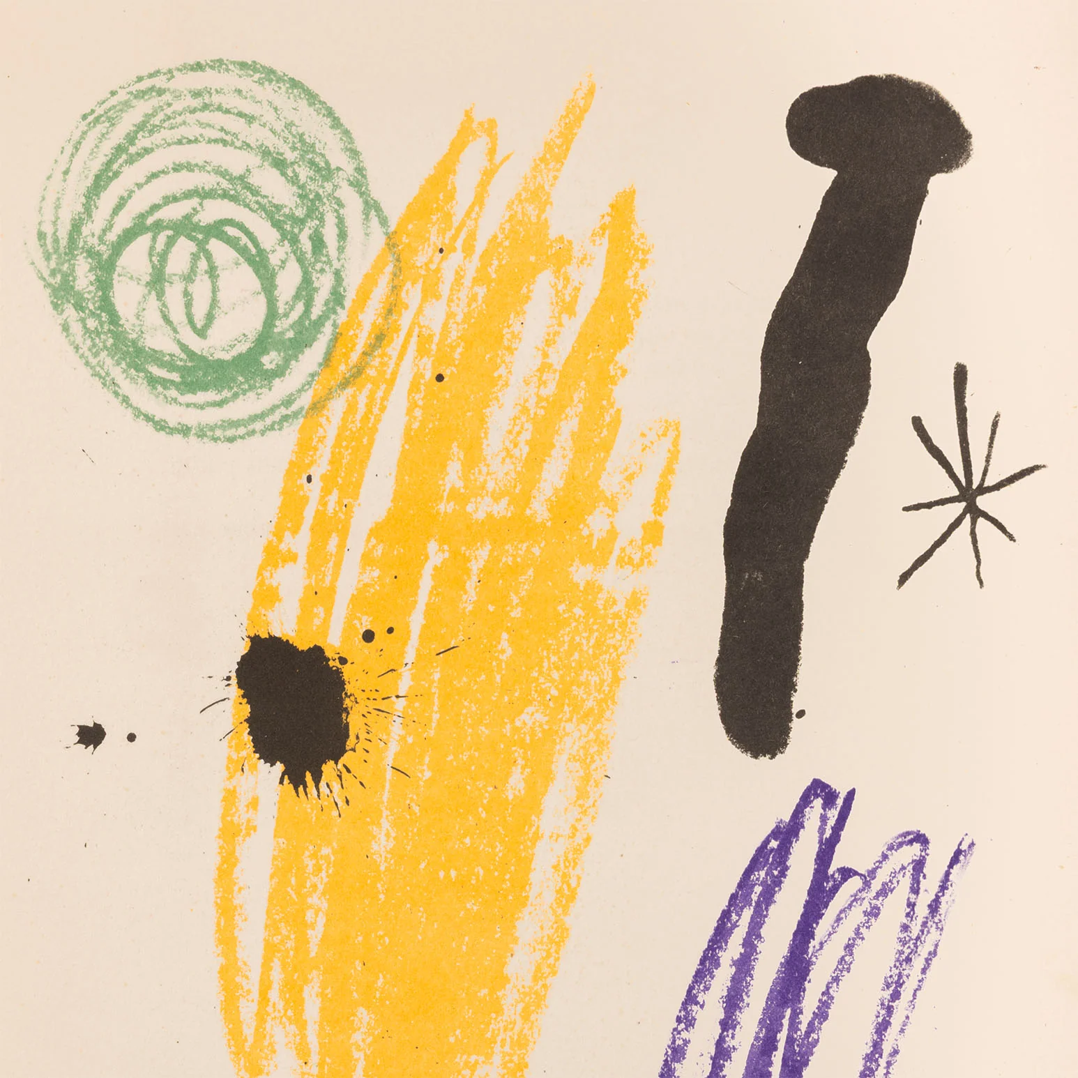 JOAN MIRO "OBRA INÈDITA RECENT V" LITHOGRAPH, 1964 - Image 4