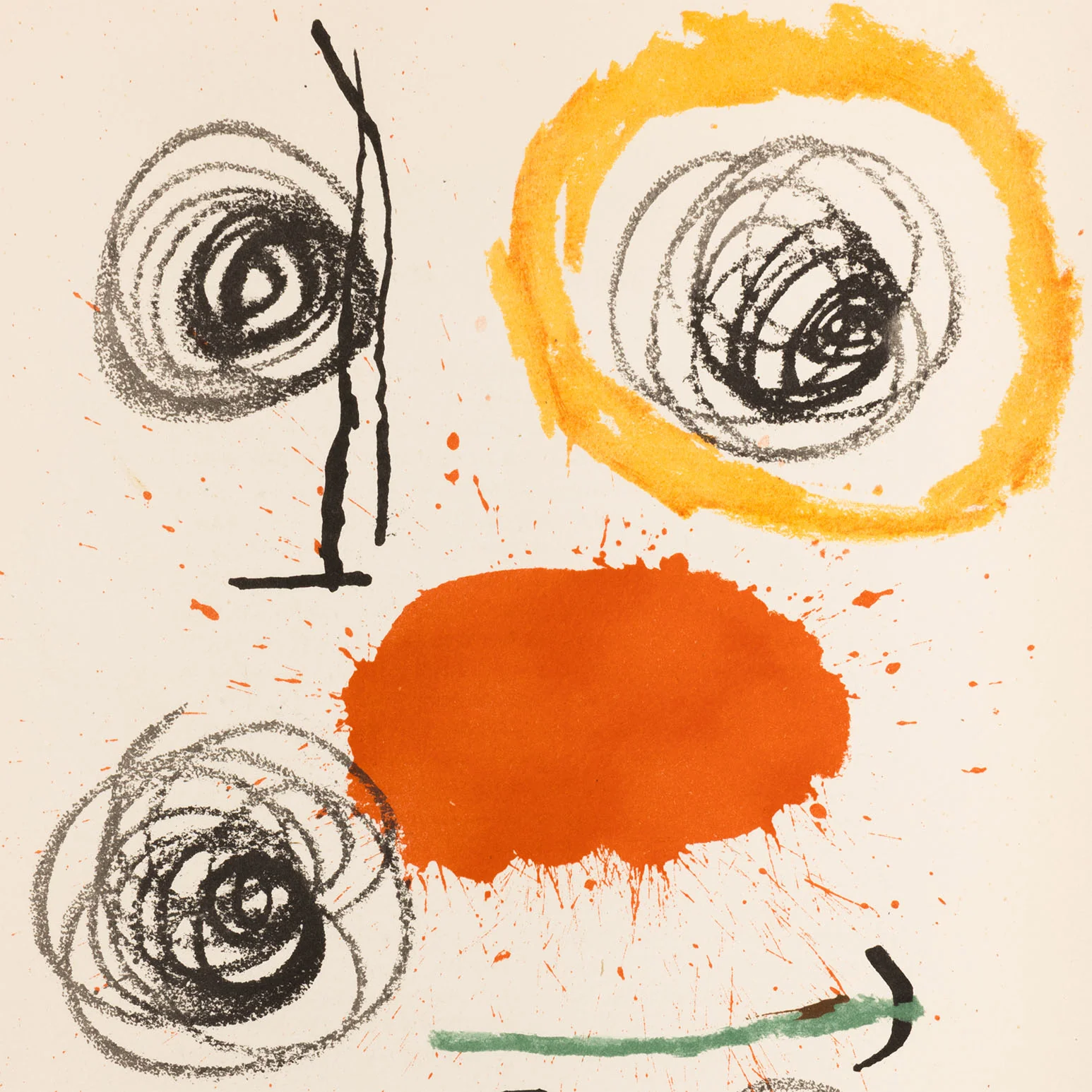 JOAN MIRO "OBRA INÈDITA RECENT X" LITHOGRAPH, 1964 - Image 4