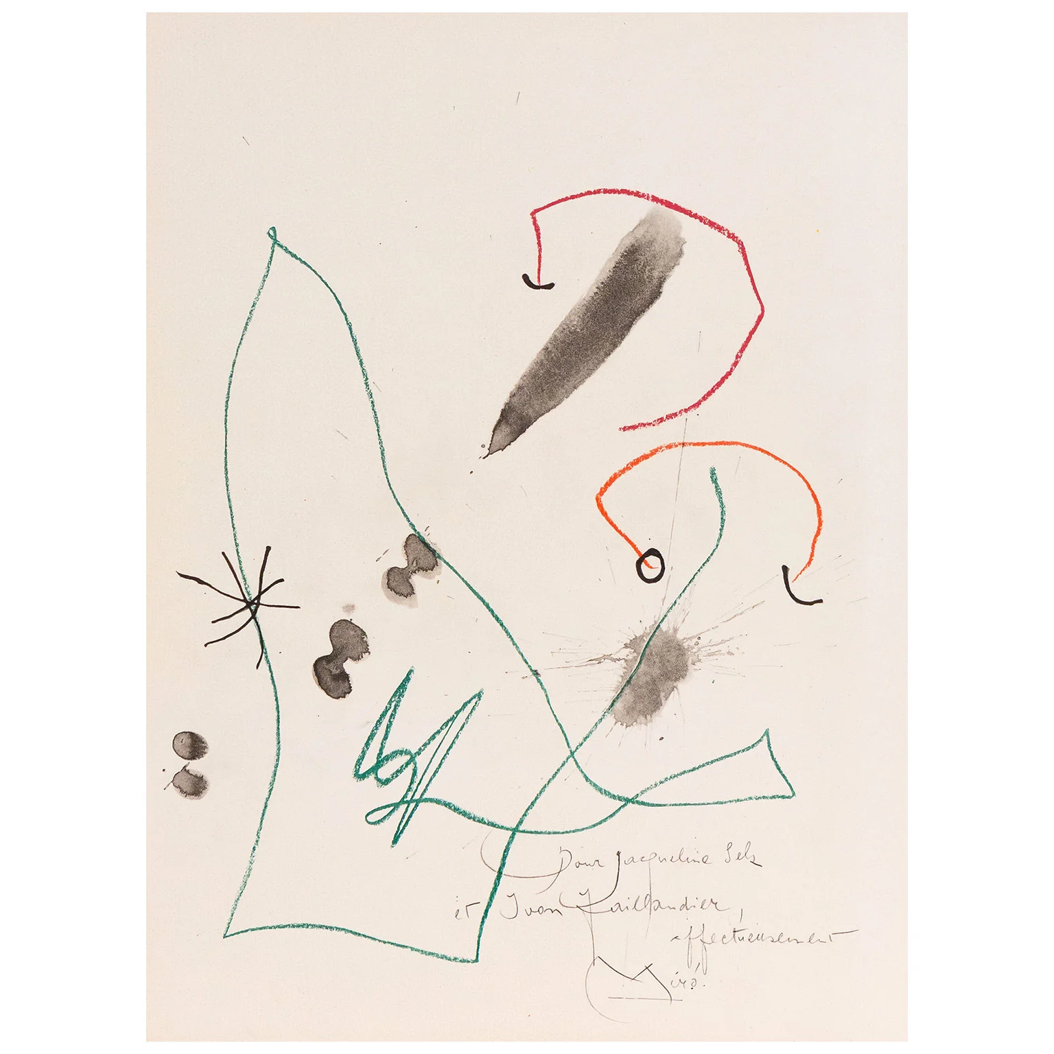 JOAN MIRO "QUELQUES FLEURS #31: SLEZ & TAILLANDIER", 1964 - Image 11