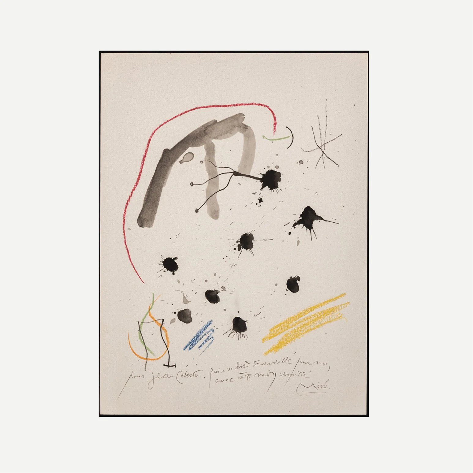 JOAN MIRO "QUELQUES FLEURS #6," LITHOGRAPH 1964 - Image 3