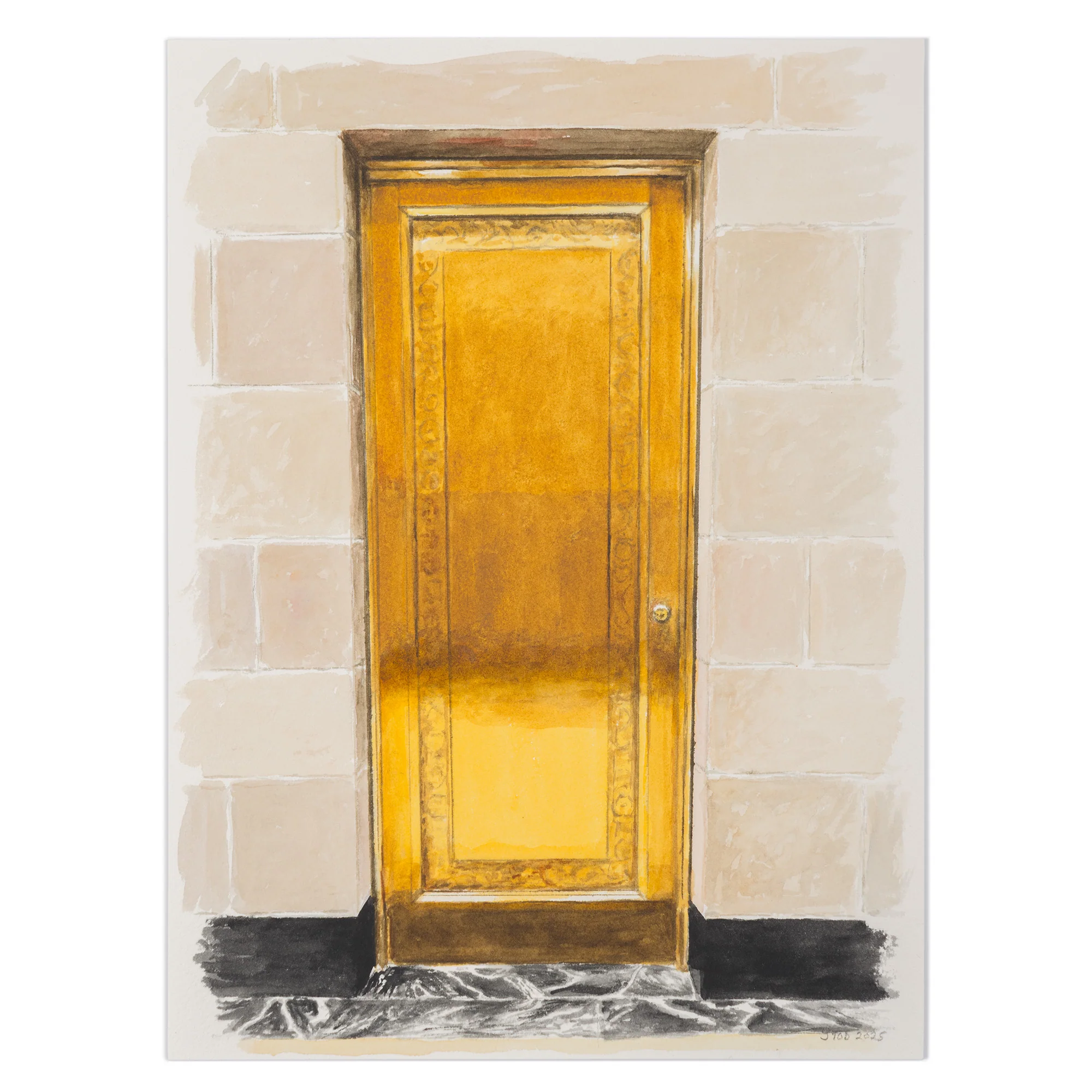 JOANNE TOD "BRASS DOOR" WATERCOLOR, 2025 - Image 2