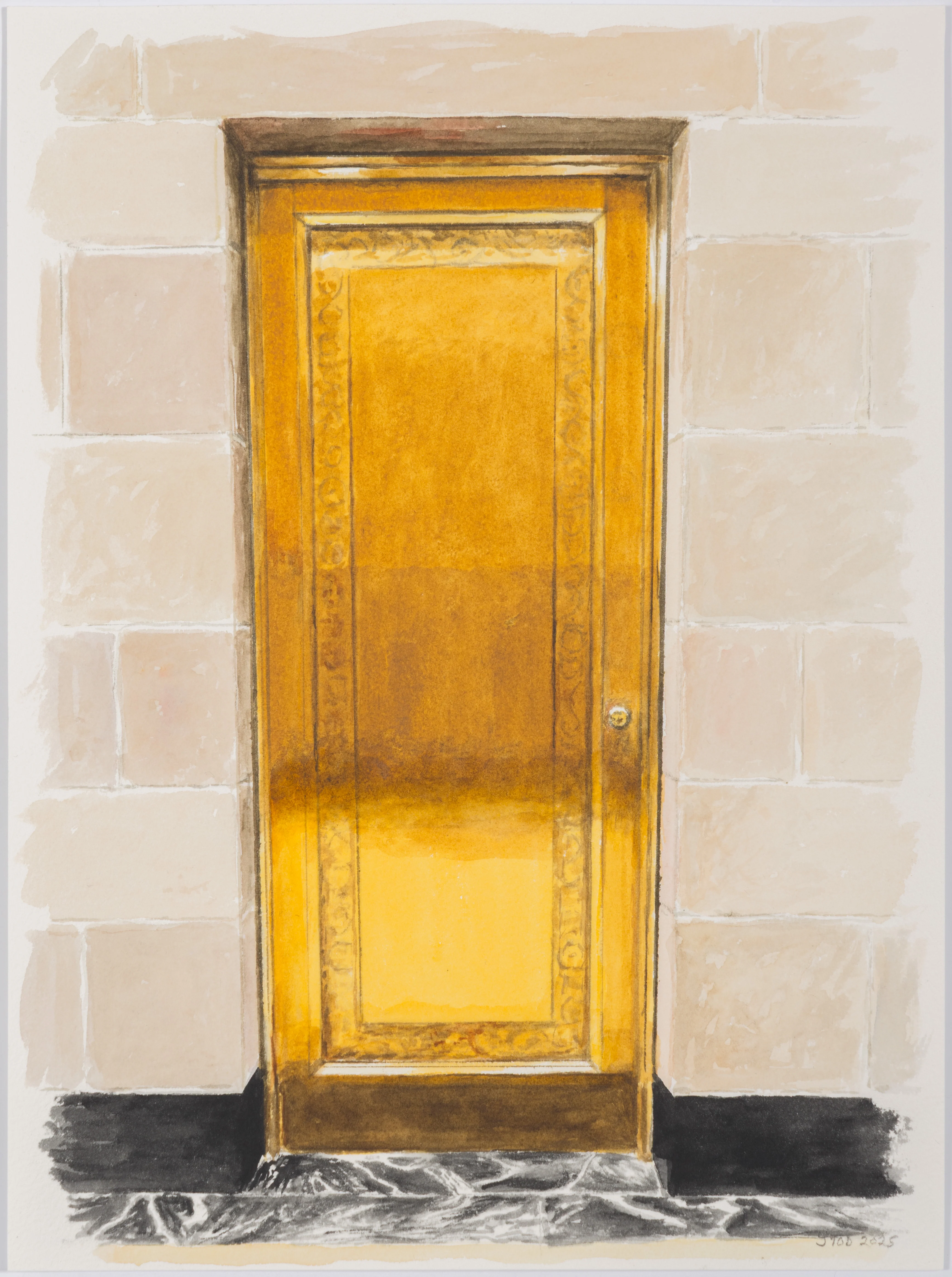 JOANNE TOD "BRASS DOOR" WATERCOLOR, 2025 - Image 8