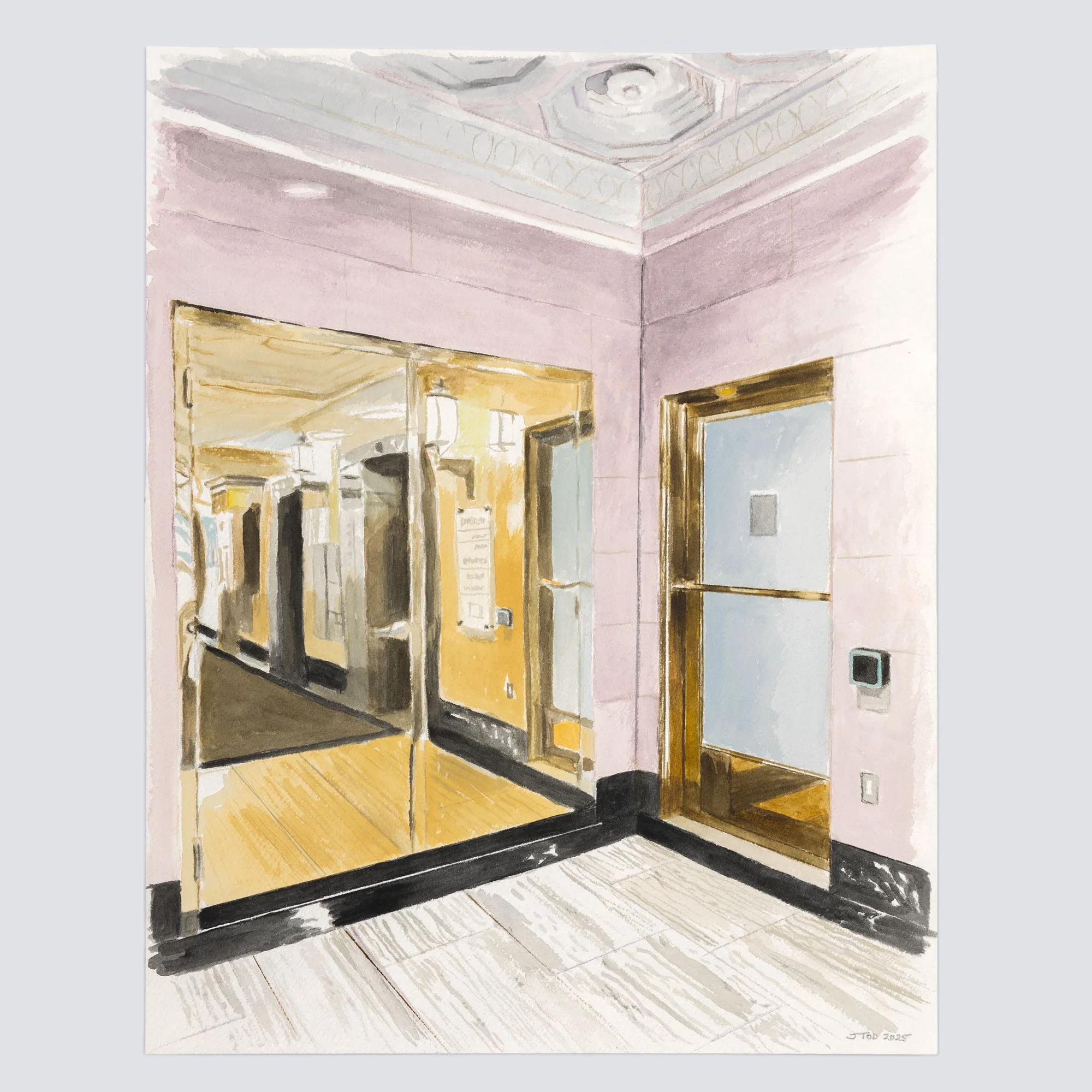 JOANNE TOD "BRASS ENTRY" WATERCOLOR, 2025 - Image 2