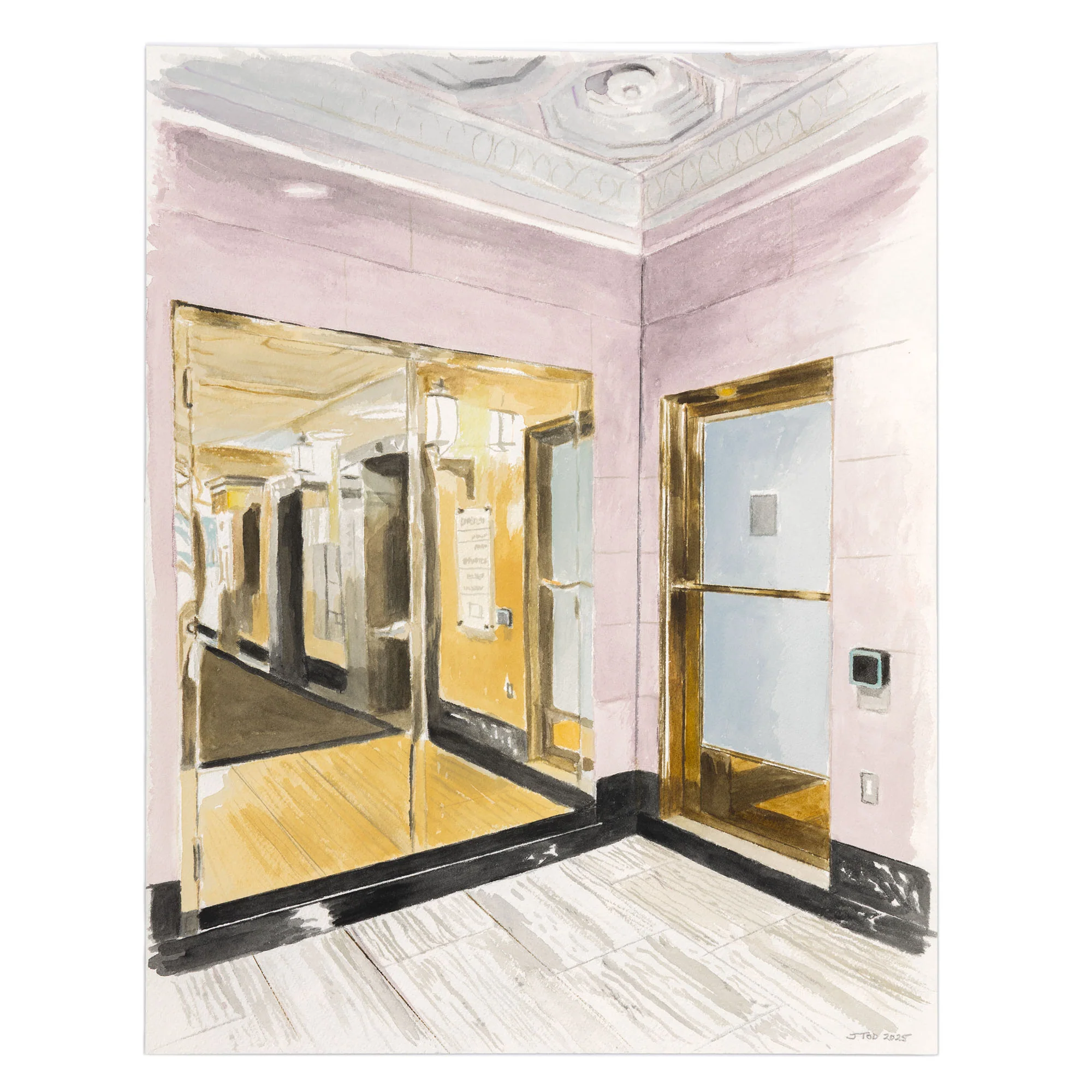 JOANNE TOD "BRASS ENTRY" WATERCOLOR, 2025 - Image 3
