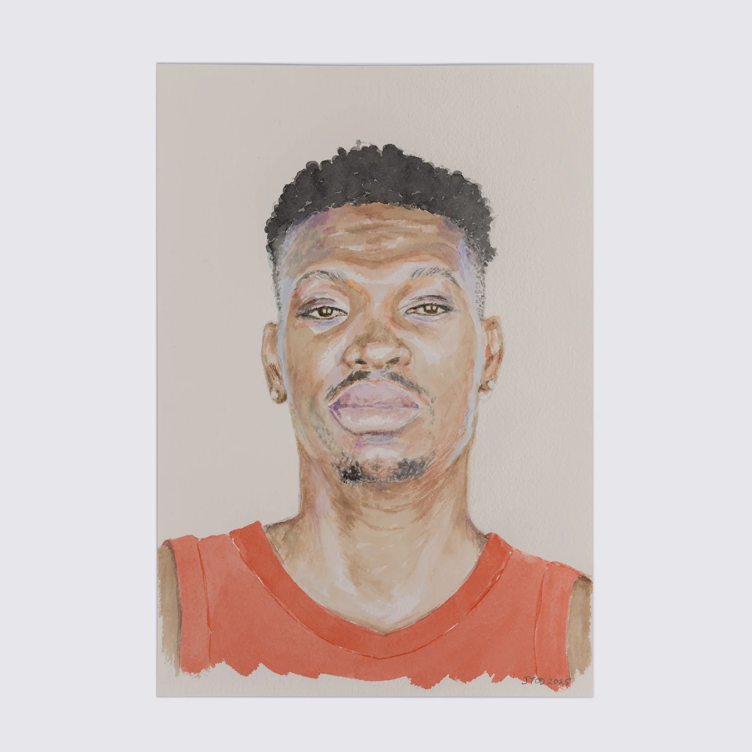 JOANNE TOD "CHRIS BOUCHER" WATERCOLOR, 2025 - Image 2