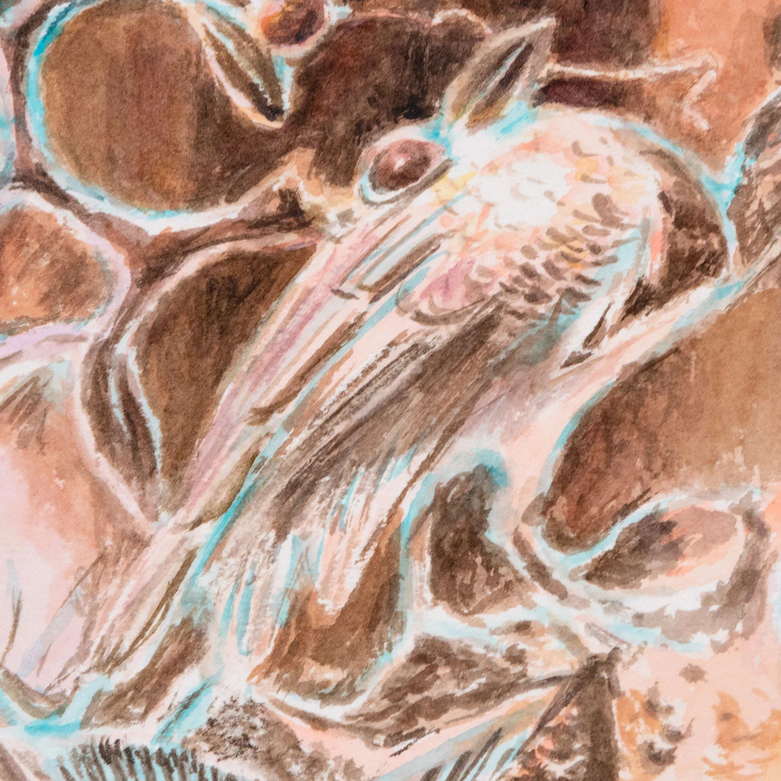 JOANNE TOD "COPPER BIRDS" WATERCOLOR, 2021 - Image 6
