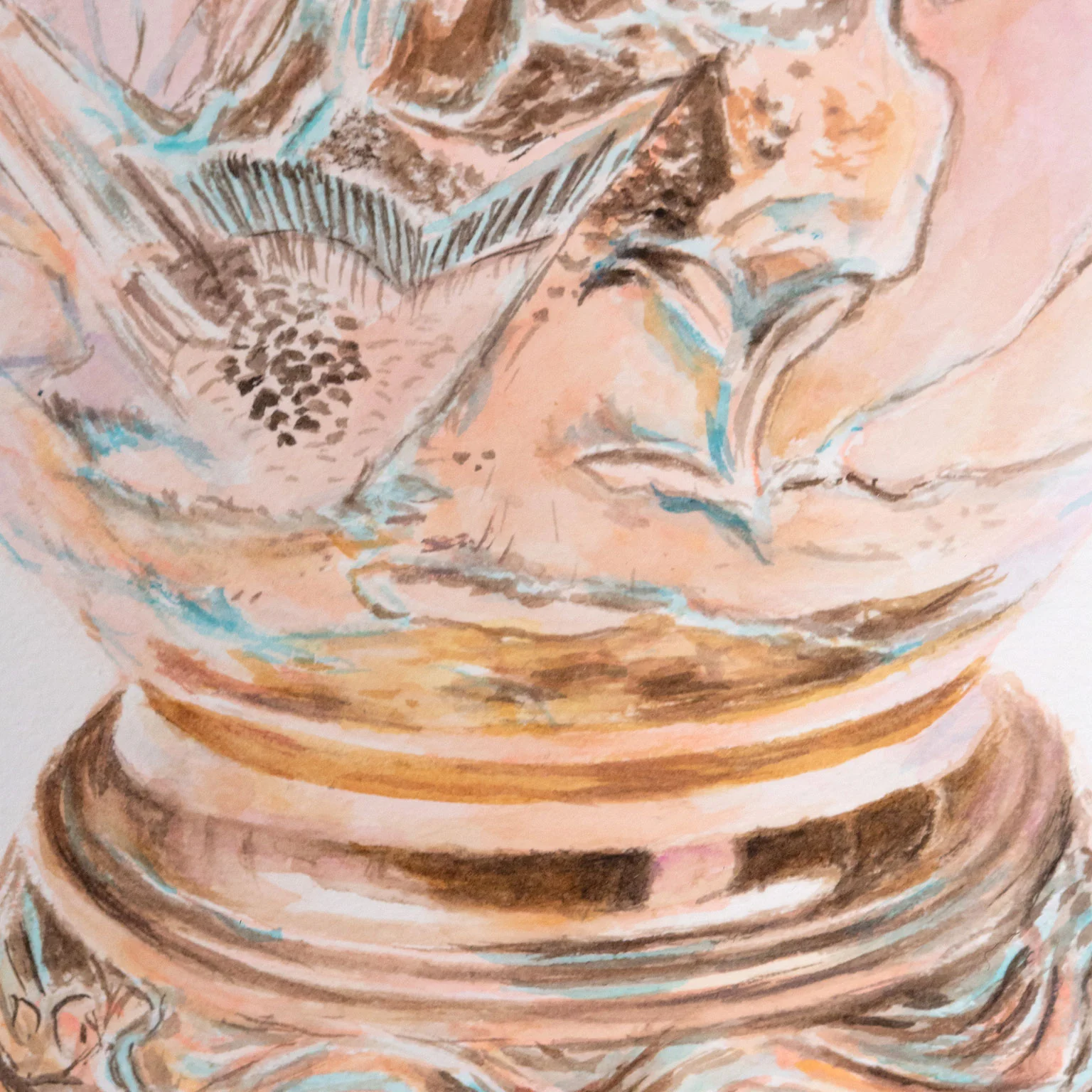 JOANNE TOD "COPPER BIRDS" WATERCOLOR, 2021 - Image 7