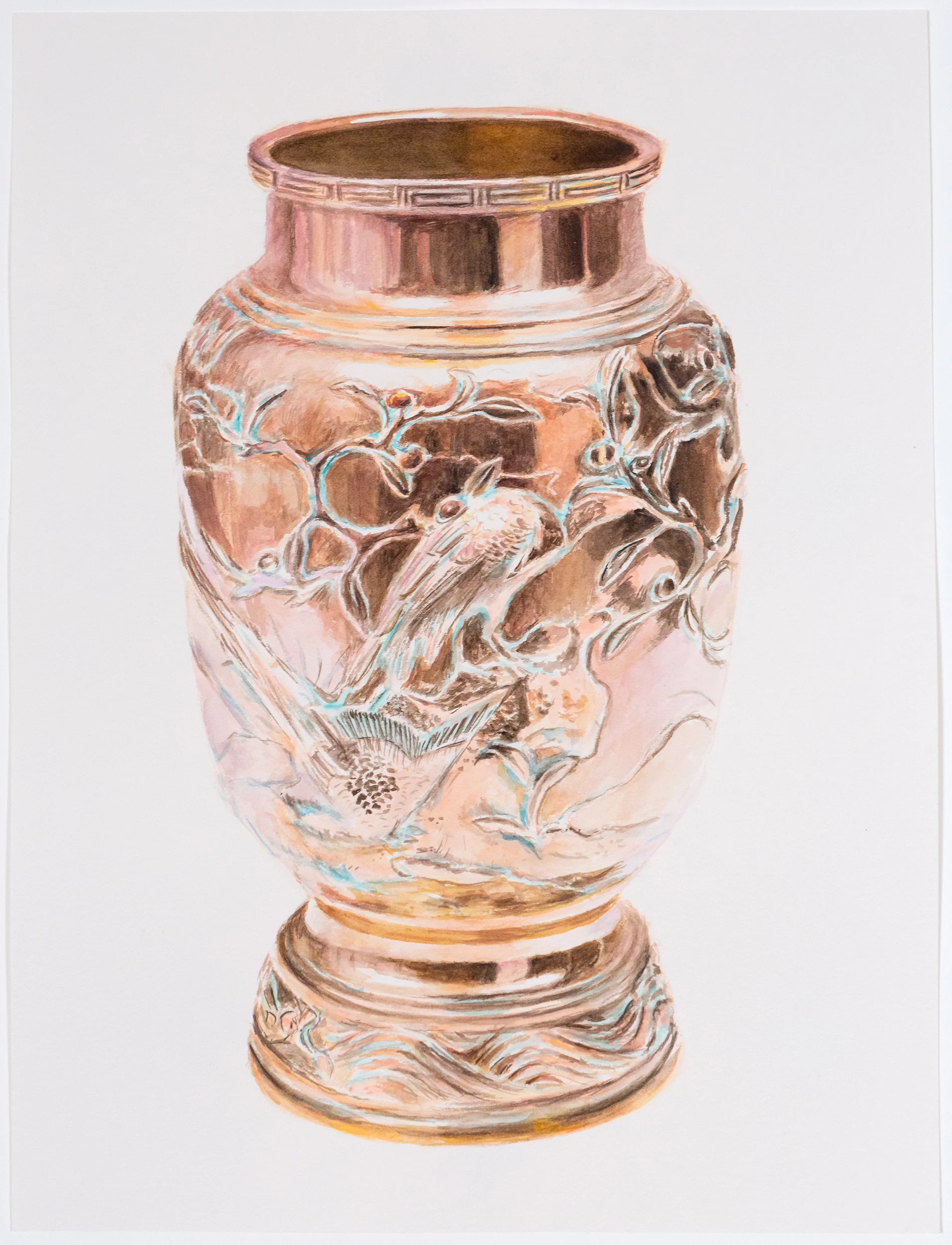 JOANNE TOD "COPPER BIRDS" WATERCOLOR, 2021 - Image 9