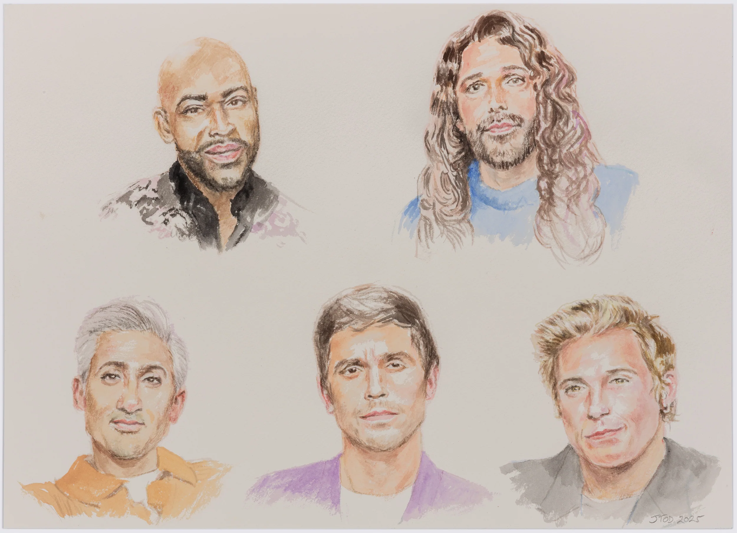 JOANNE TOD "FAB FIVE" WATERCOLOR, 2025 - Image 13