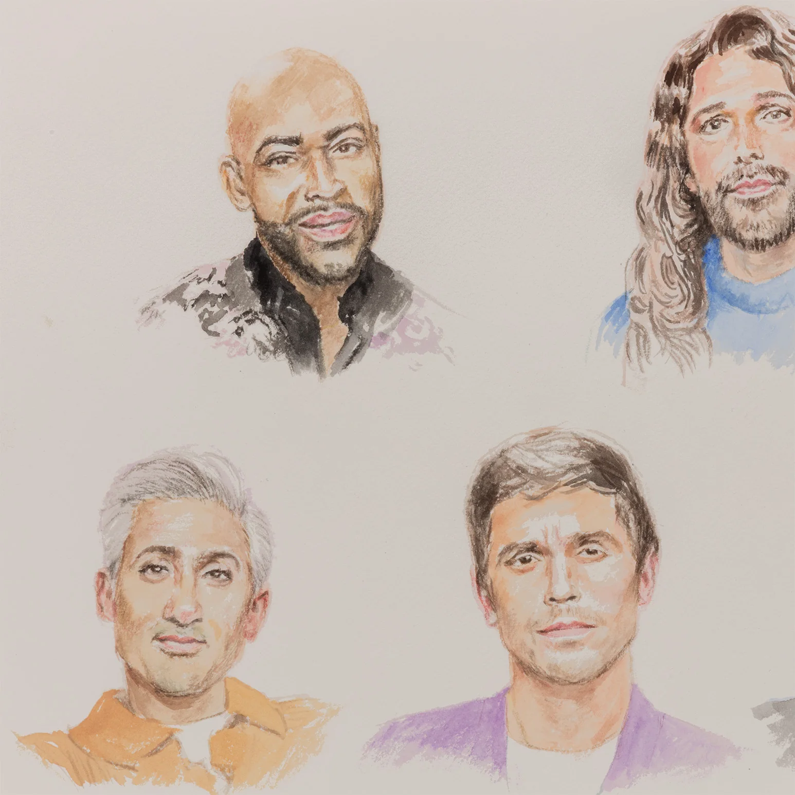 JOANNE TOD "FAB FIVE" WATERCOLOR, 2025 - Image 5