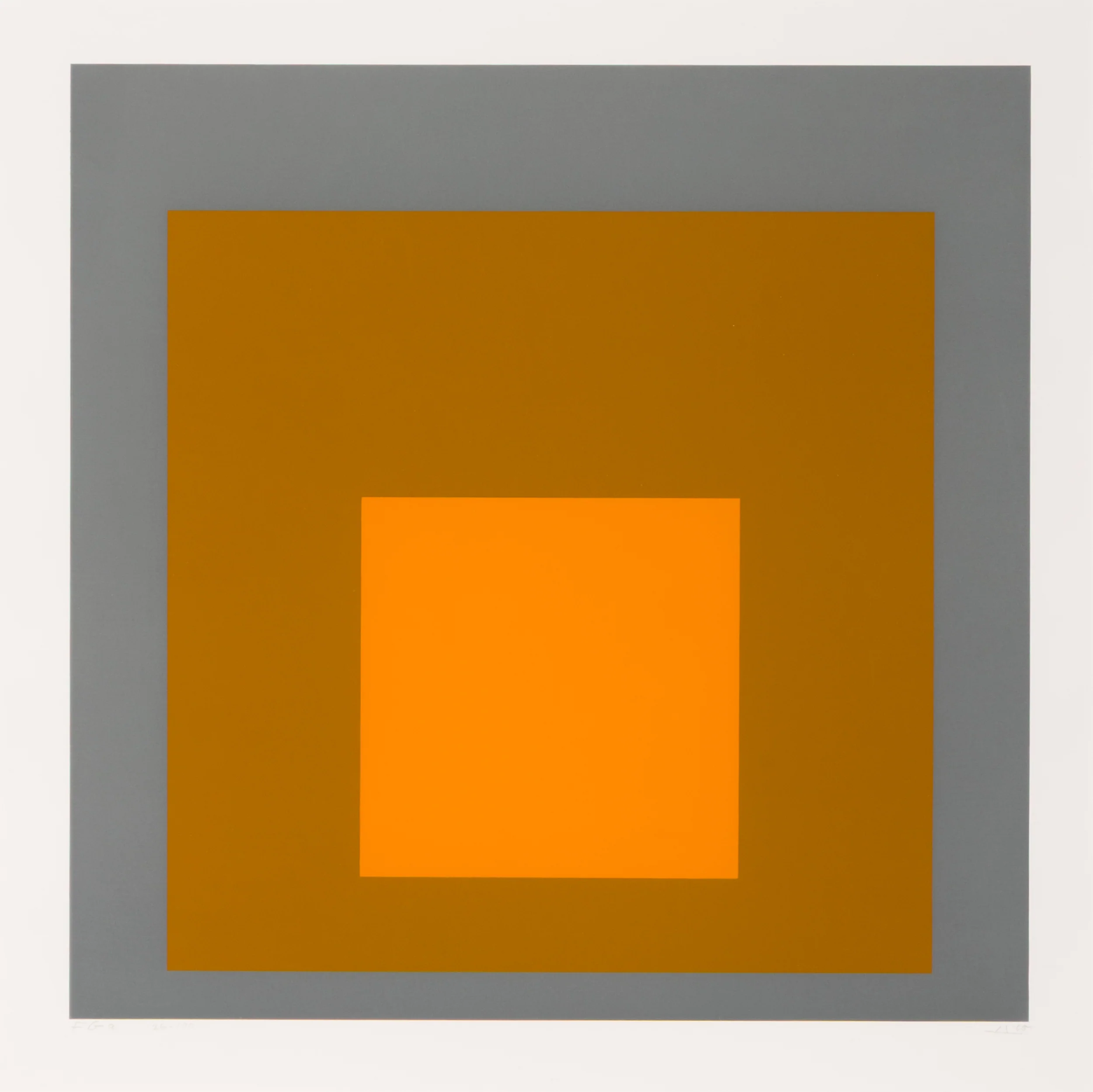 JOSEF ALBERS "CADMIUM ORANGE" SERIGRAPH, 1968 - Image 12