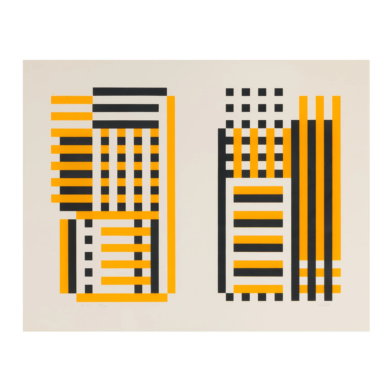 JOSEF ALBERS "EA" SCREENPRINT, 1973 - Image 3