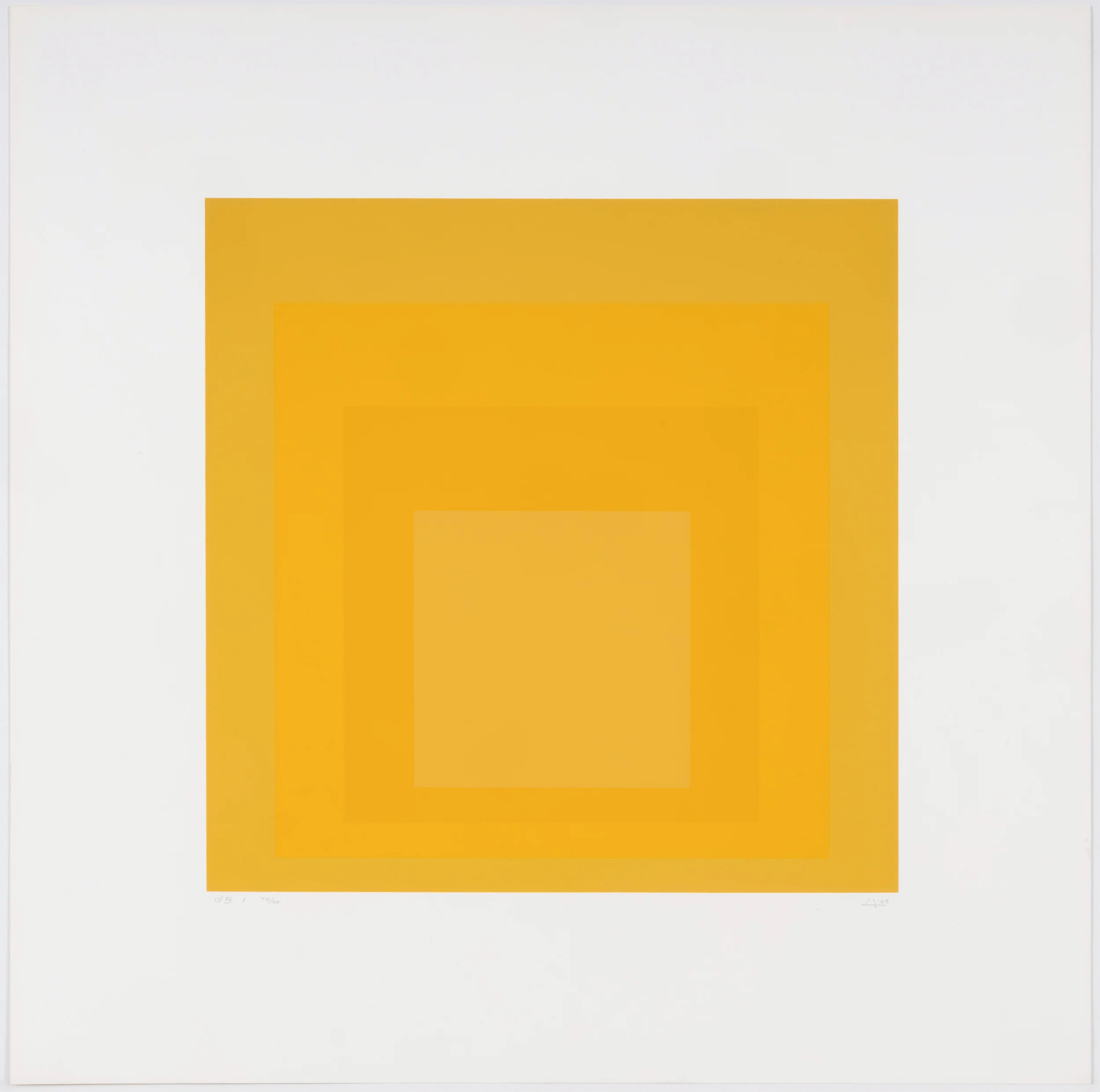 JOSEF ALBERS "GARDEN YELLOWS" SERIGRAPH, 1969 - Image 12