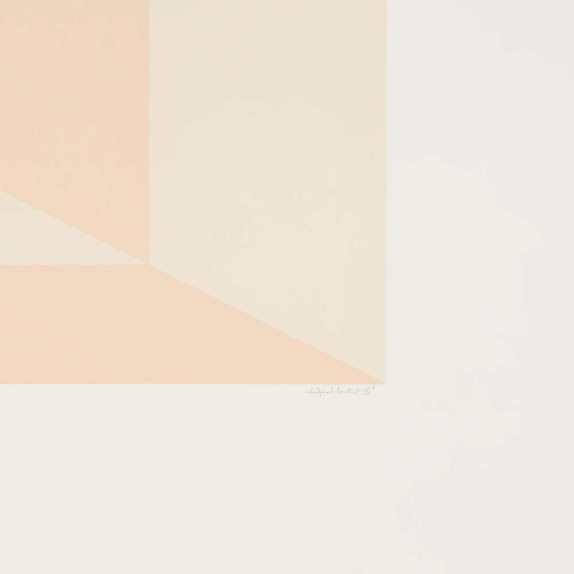 JOSEF ALBERS "MITERED SQUARES - APRICOT" SCREENPRINT, 1976 - Image 5