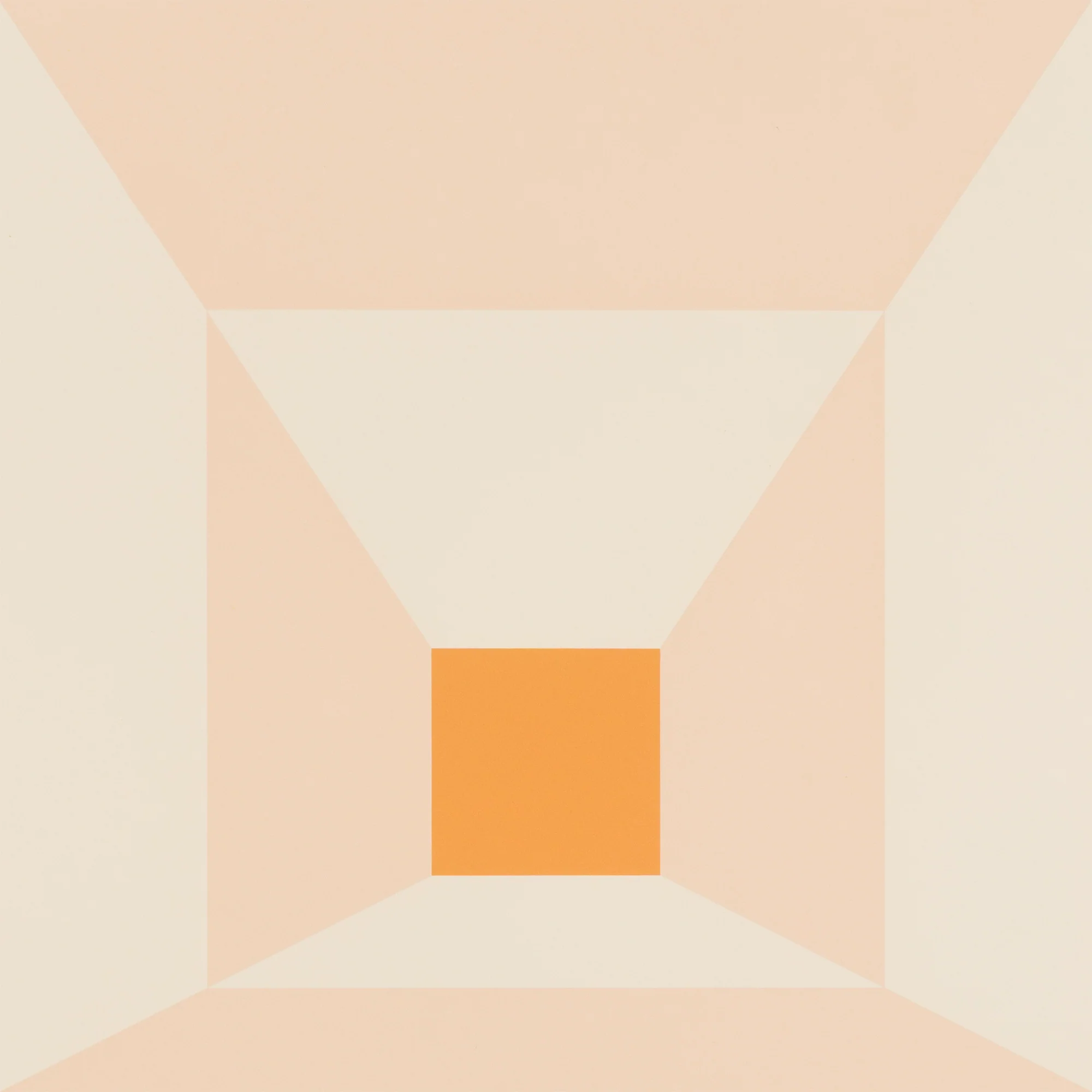 JOSEF ALBERS "MITERED SQUARES - APRICOT" SCREENPRINT, 1976 - Image 7