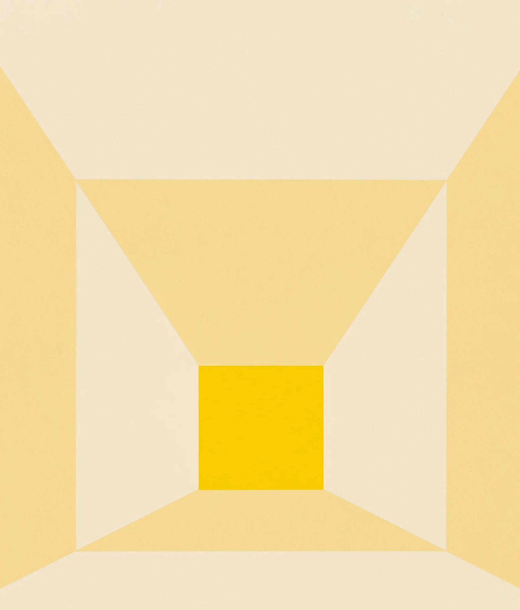 JOSEF ALBERS "MITERED SQUARES - CITRINE" SCREENPRINT, 1976