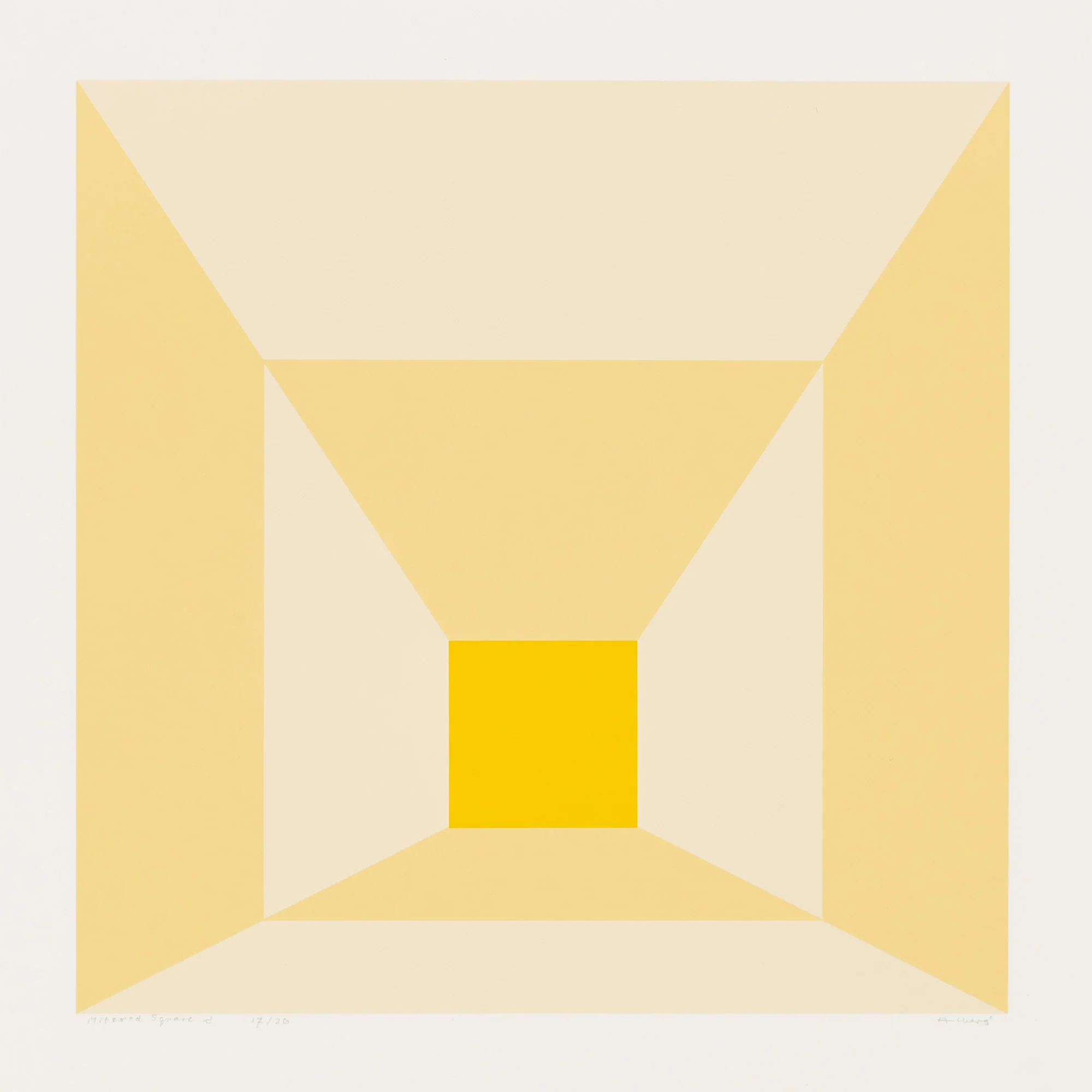 JOSEF ALBERS "MITERED SQUARES - CITRINE" SCREENPRINT, 1976 - Image 10