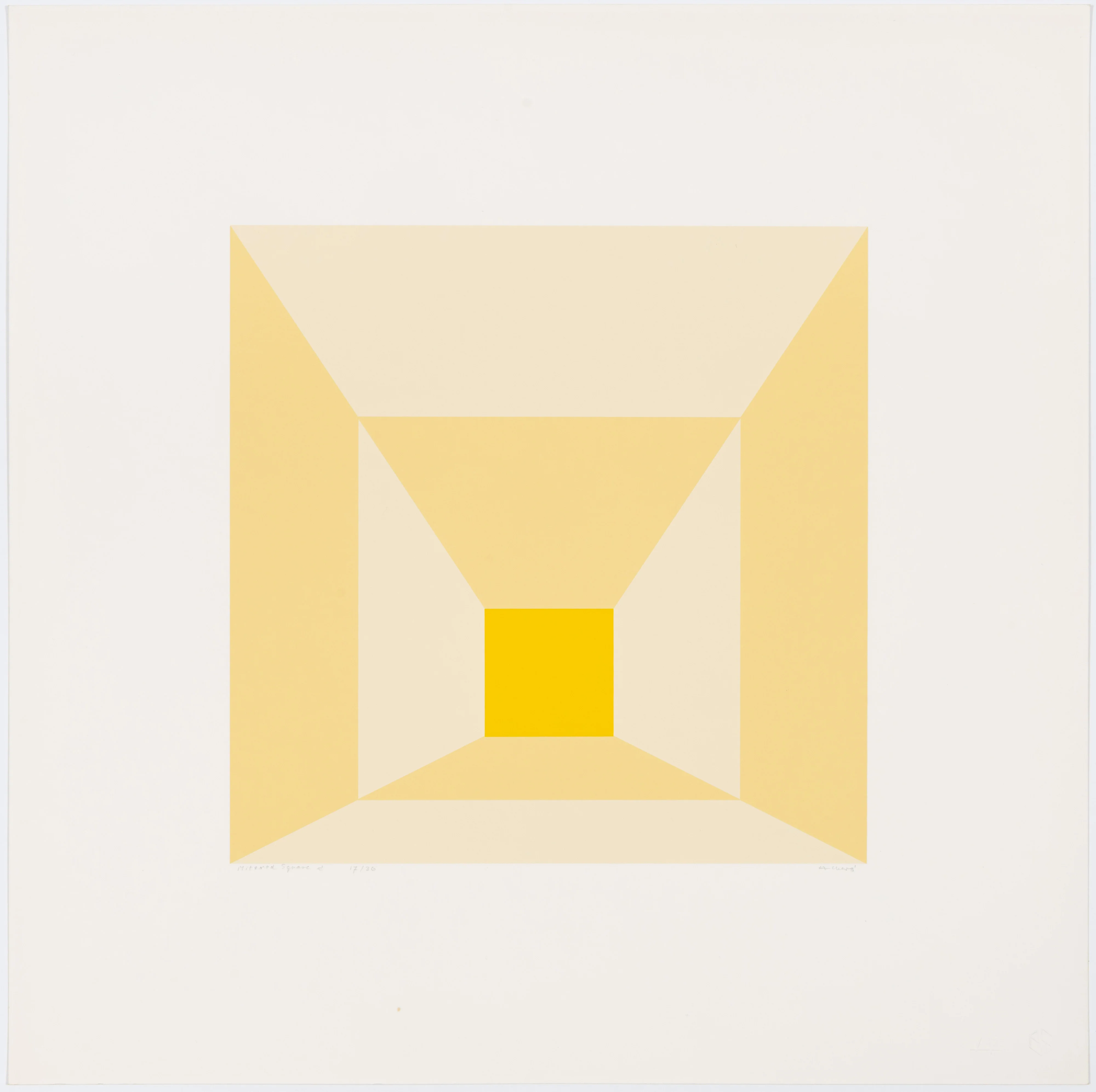 JOSEF ALBERS "MITERED SQUARES - CITRINE" SCREENPRINT, 1976 - Image 14