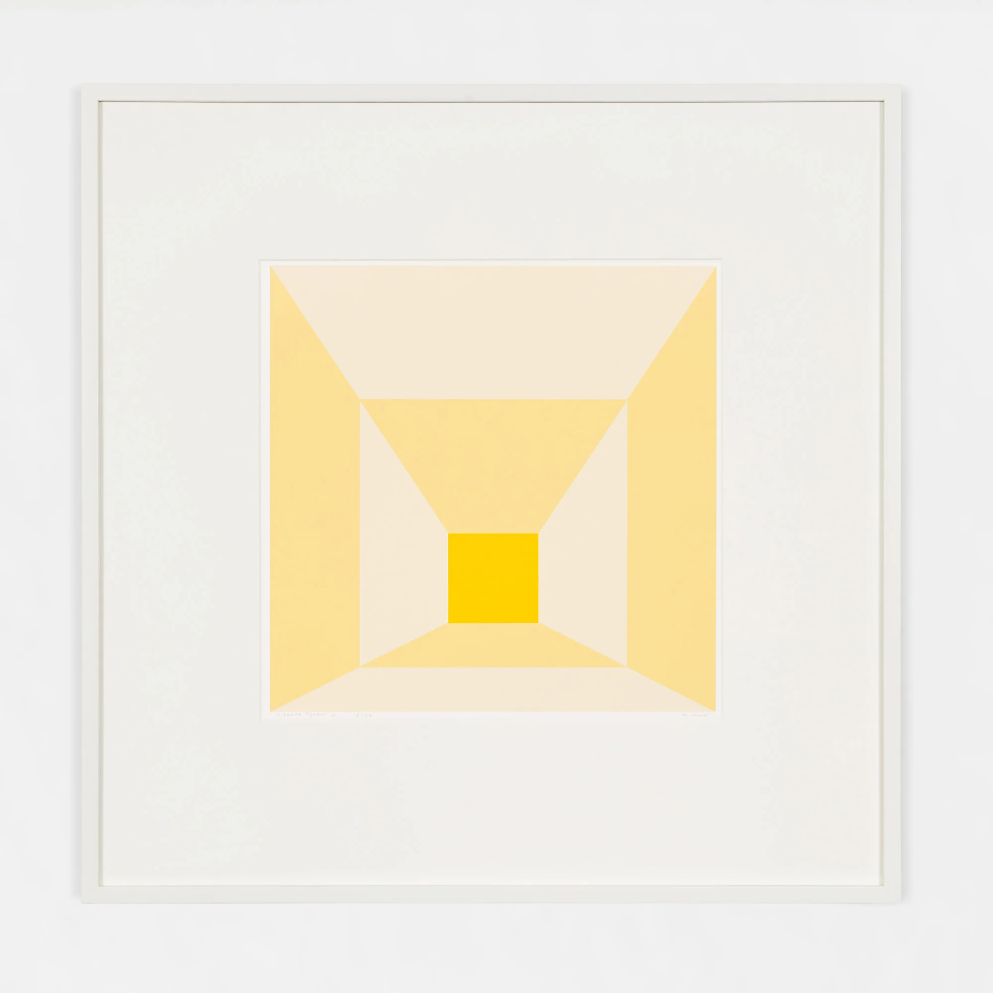 JOSEF ALBERS "MITERED SQUARES - CITRINE" SCREENPRINT, 1976 - Image 2