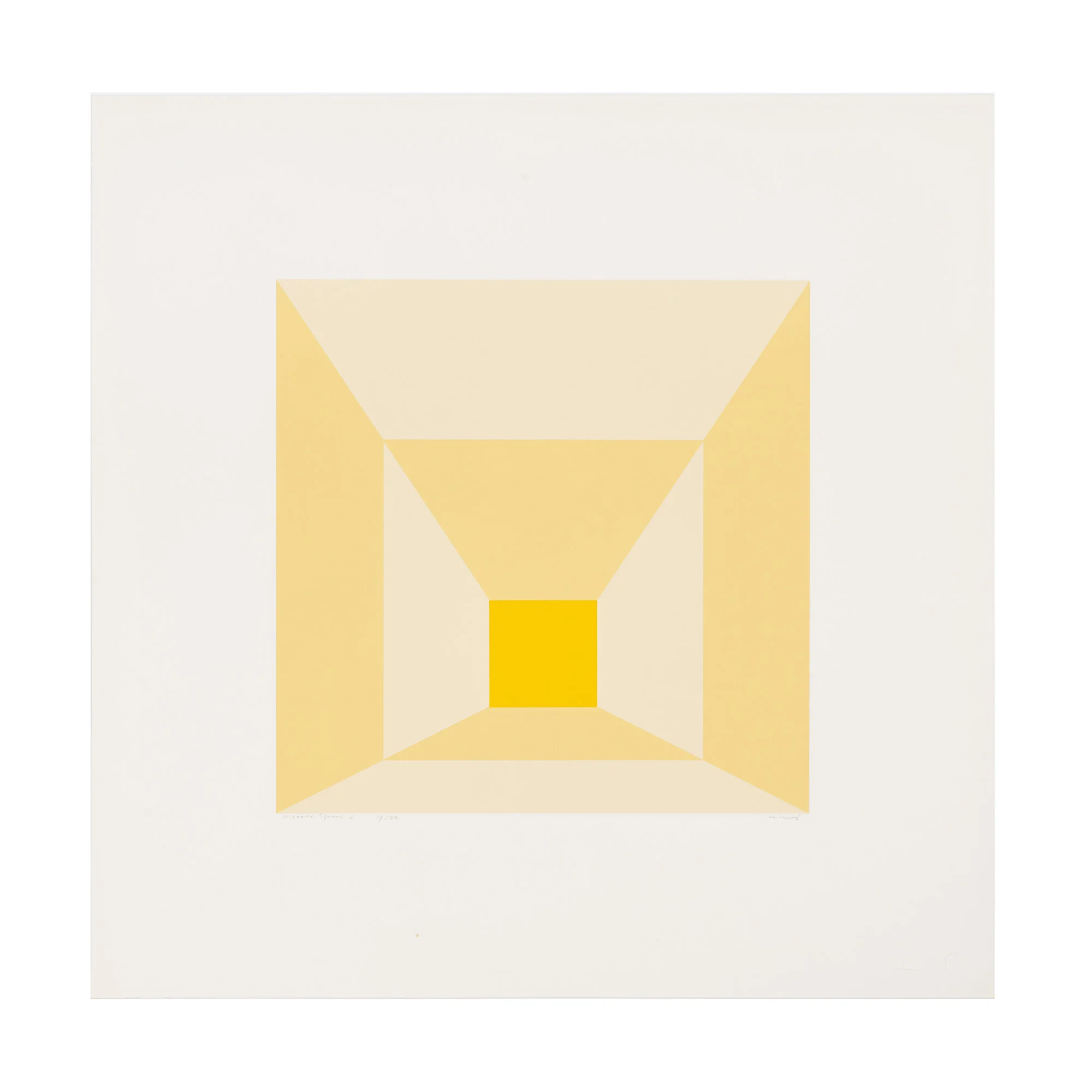 JOSEF ALBERS "MITERED SQUARES - CITRINE" SCREENPRINT, 1976 - Image 3