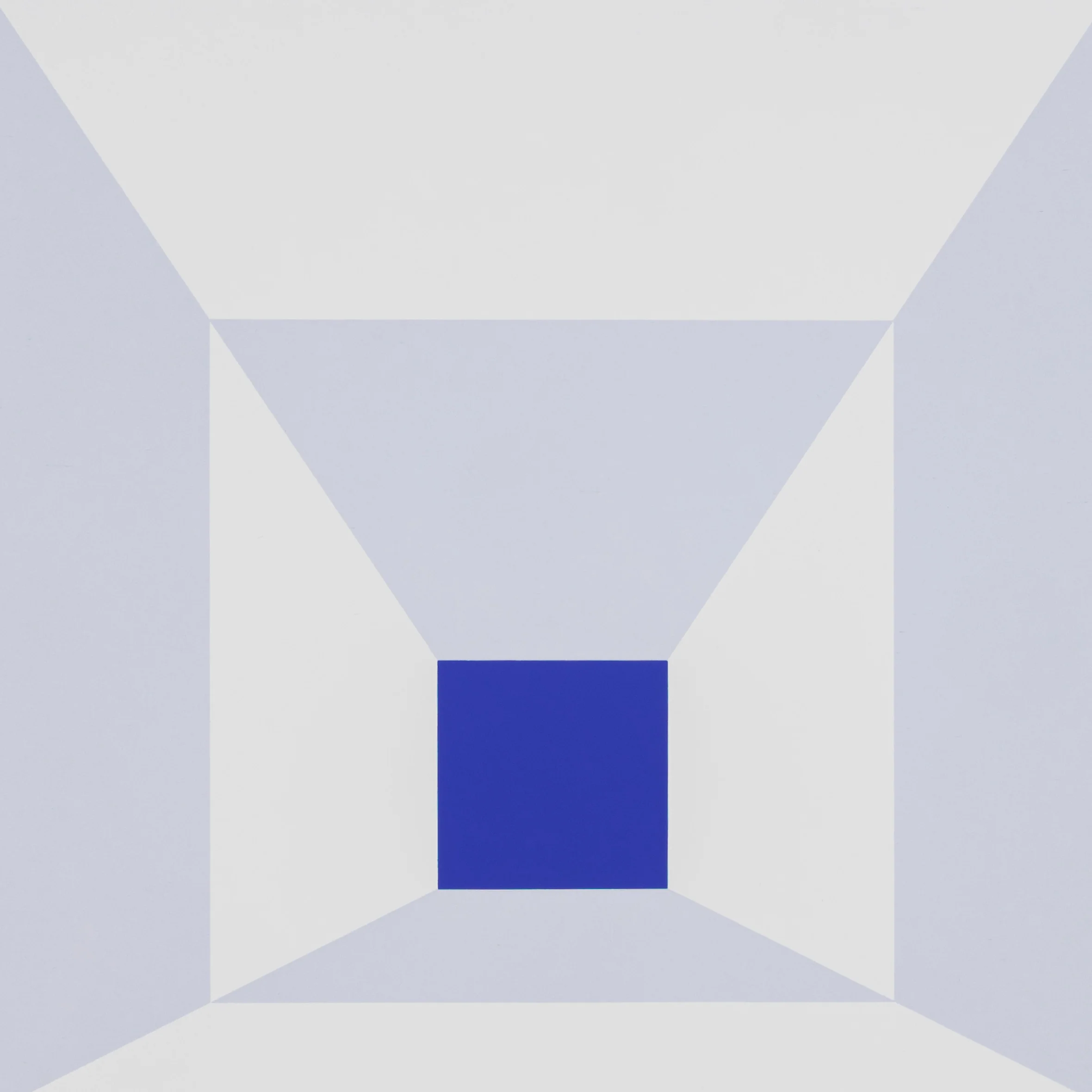 JOSEF ALBERS "MITERED SQUARES - COBALT" SCREENPRINT, 1976 - Image 5