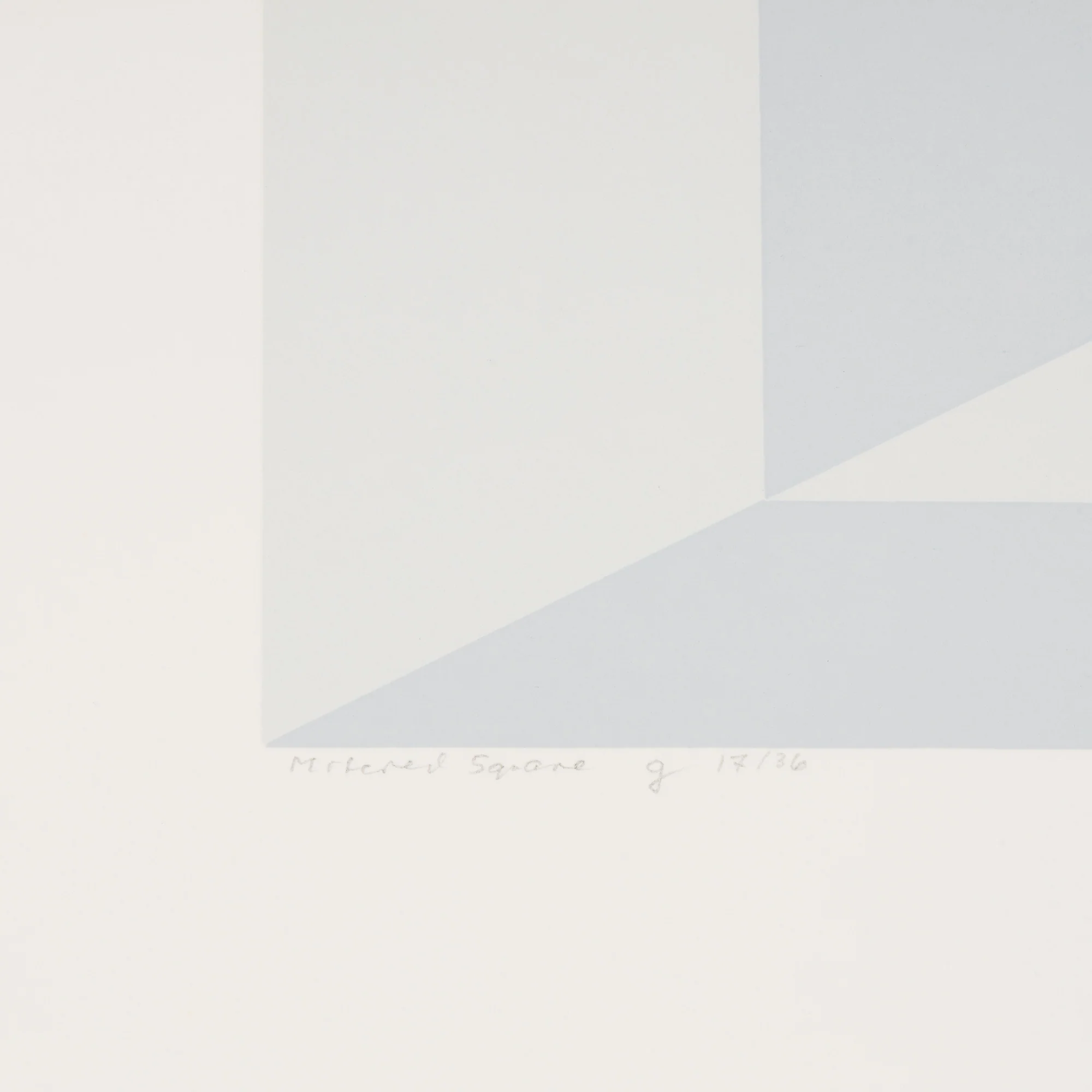 JOSEF ALBERS "MITERED SQUARES - FOG" SCREENPRINT, 1976 - Image 8