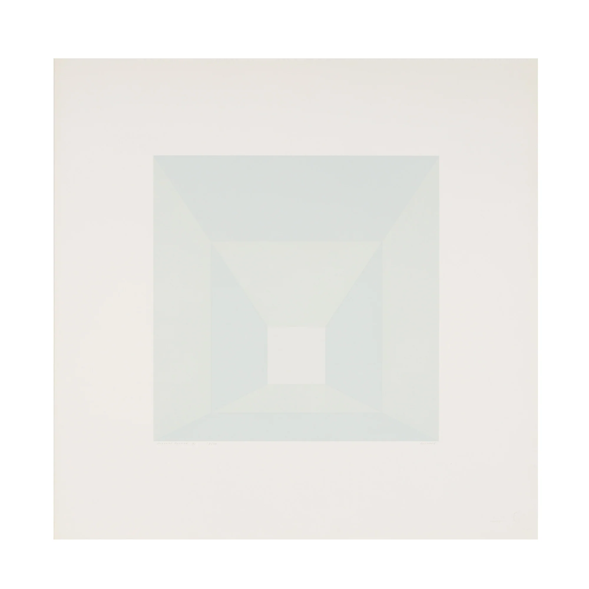 JOSEF ALBERS "MITERED SQUARES - FROST" SCREENPRINT, 1976 - Image 3