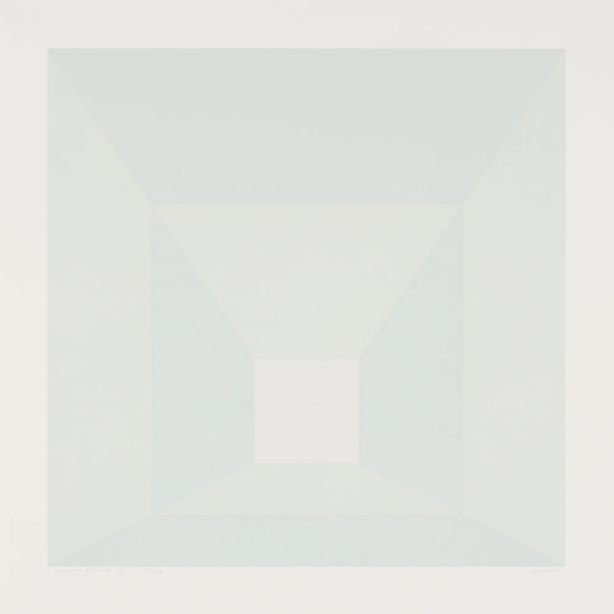 JOSEF ALBERS "MITERED SQUARES - FROST" SCREENPRINT, 1976 - Image 5