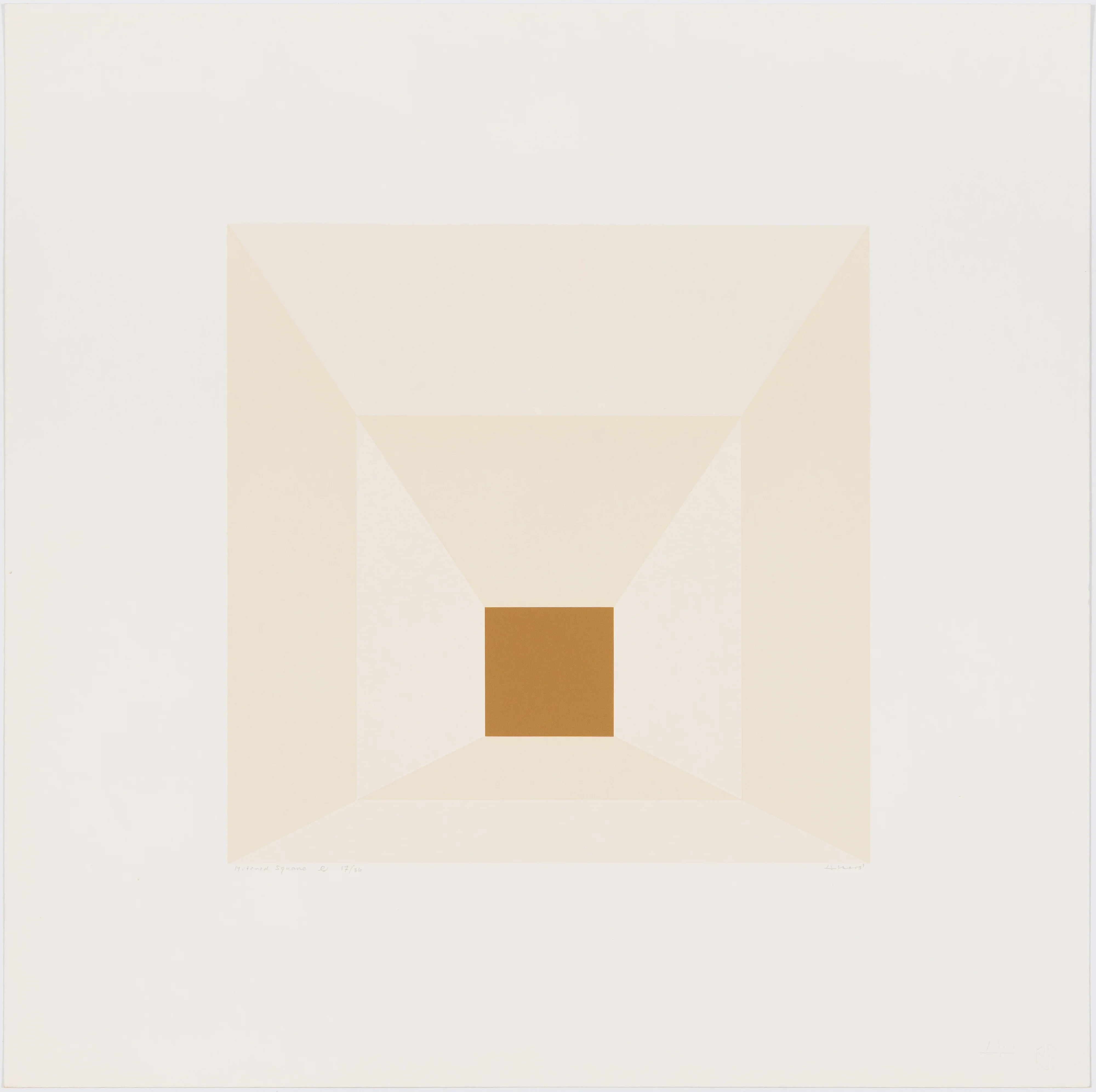 JOSEF ALBERS "MITERED SQUARES - MAHOGANY" SCREENPRINT, 1976 - Image 14