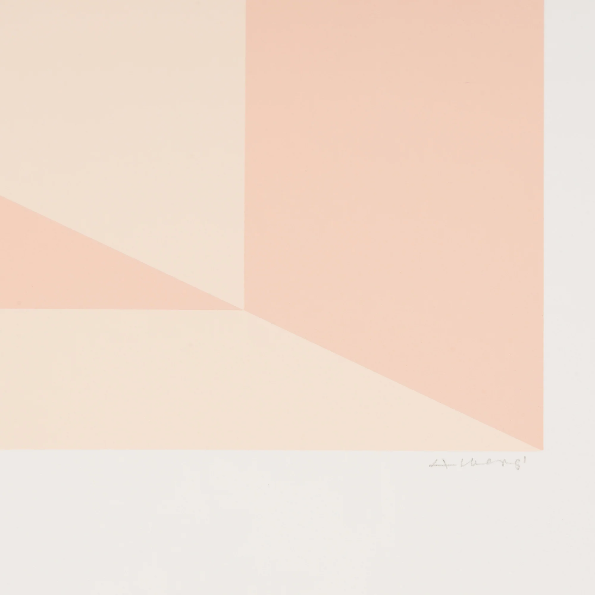 JOSEF ALBERS "MITERED SQUARES - PEACH" SCREENPRINT, 1976 - Image 4
