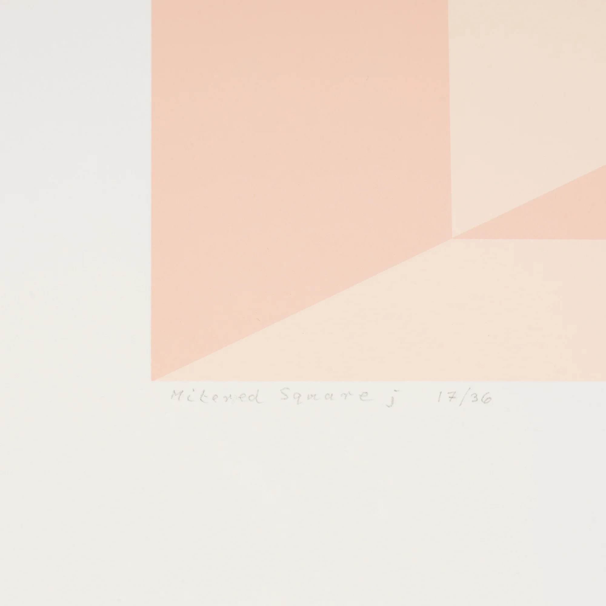 JOSEF ALBERS "MITERED SQUARES - PEACH" SCREENPRINT, 1976 - Image 9