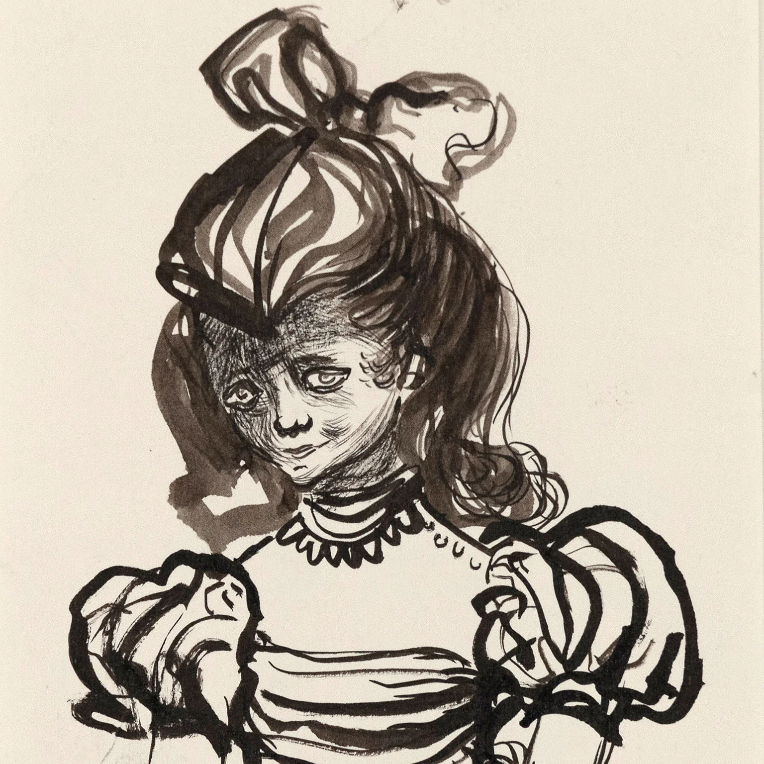 JOYCE WIELAND "VICTORIAN GIRL" DRAWING, 1980 - Image 4