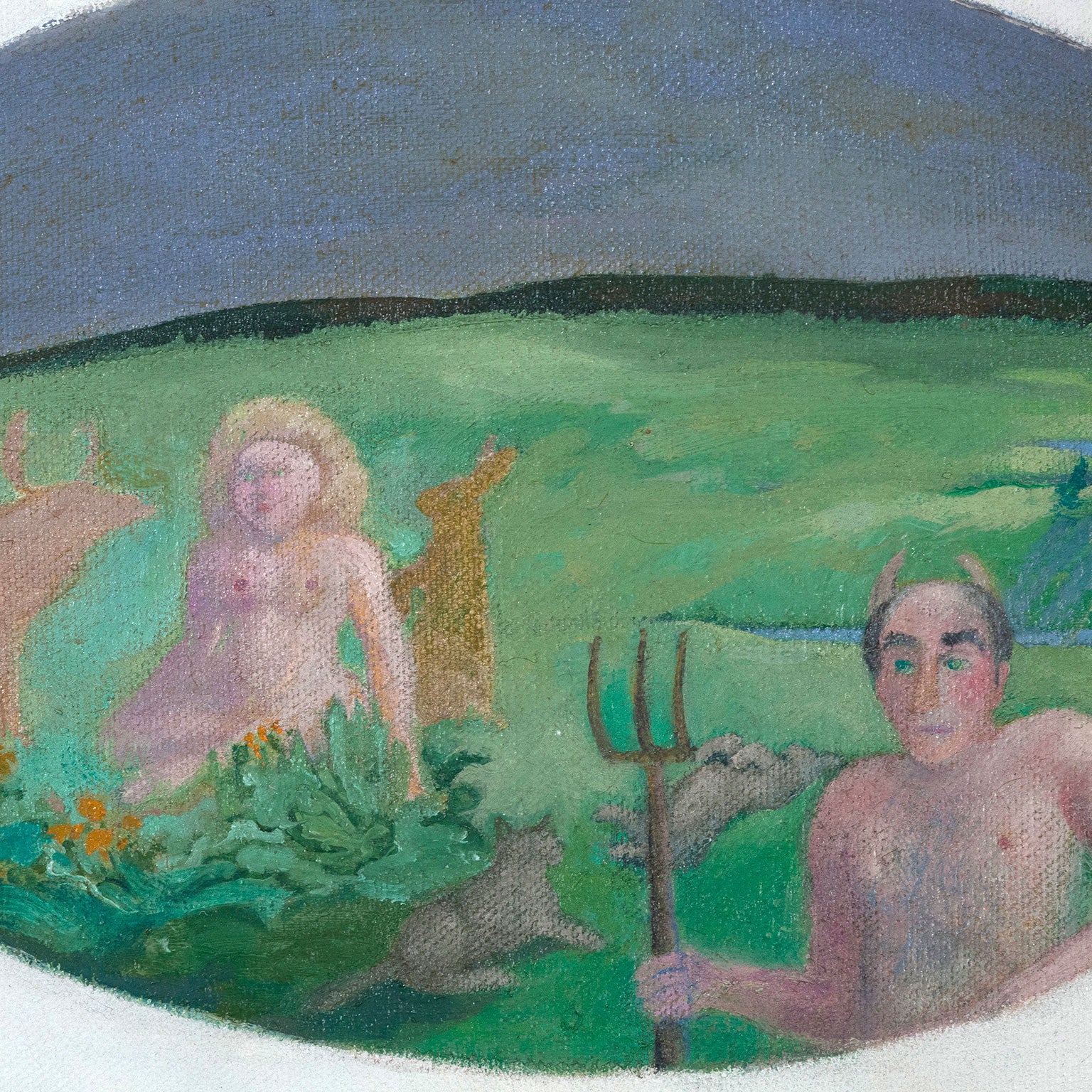 JOYCE WIELAND "MAN WITH PITCHFORK", CIRCA 1982 - Image 3