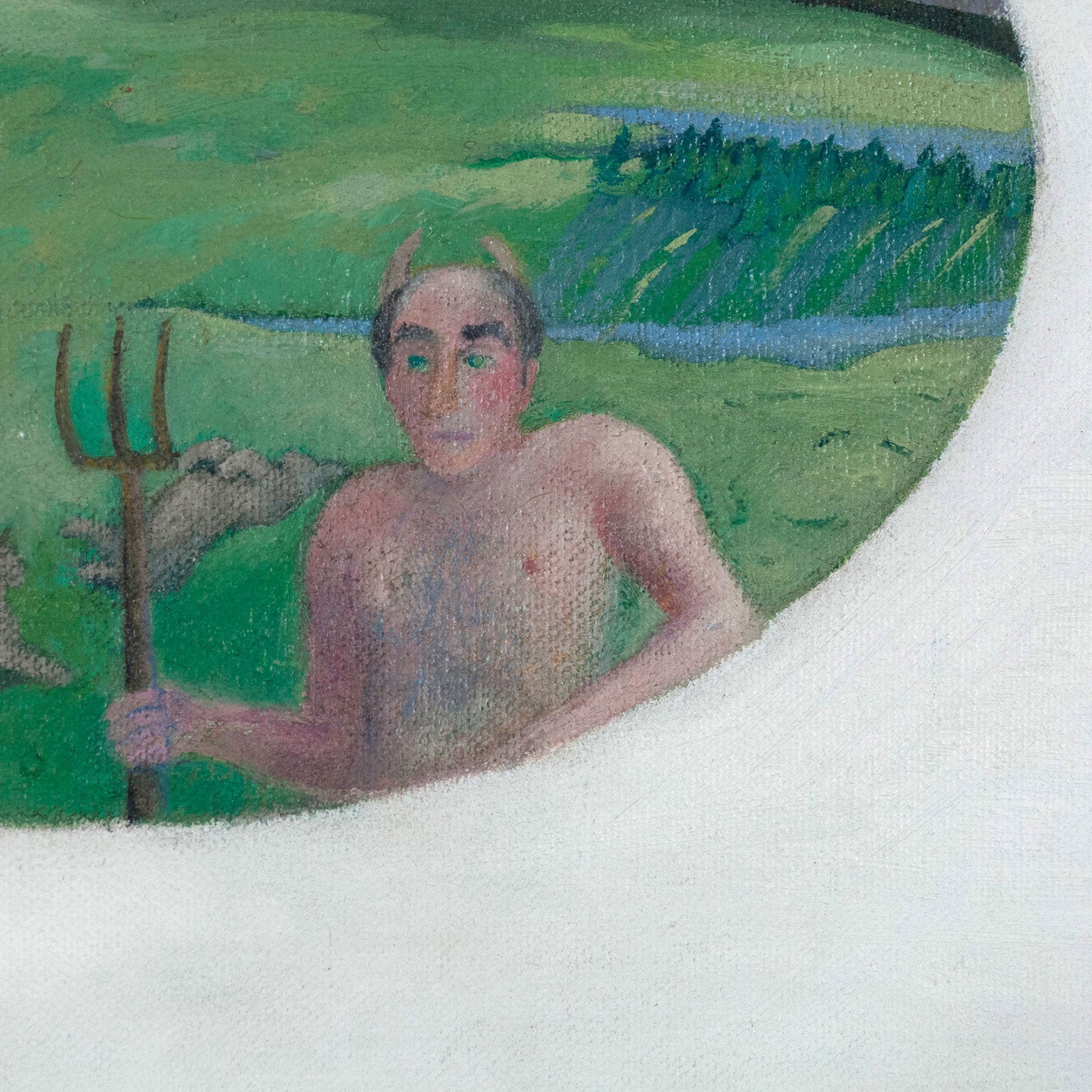 JOYCE WIELAND "MAN WITH PITCHFORK", CIRCA 1982 - Image 6