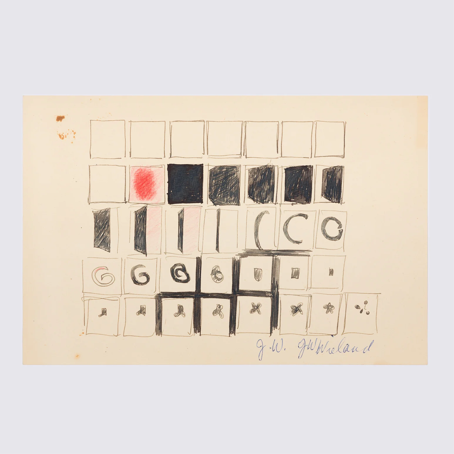 JOYCE WIELAND "SCENE-BLOCKING" DRAWING - Image 2