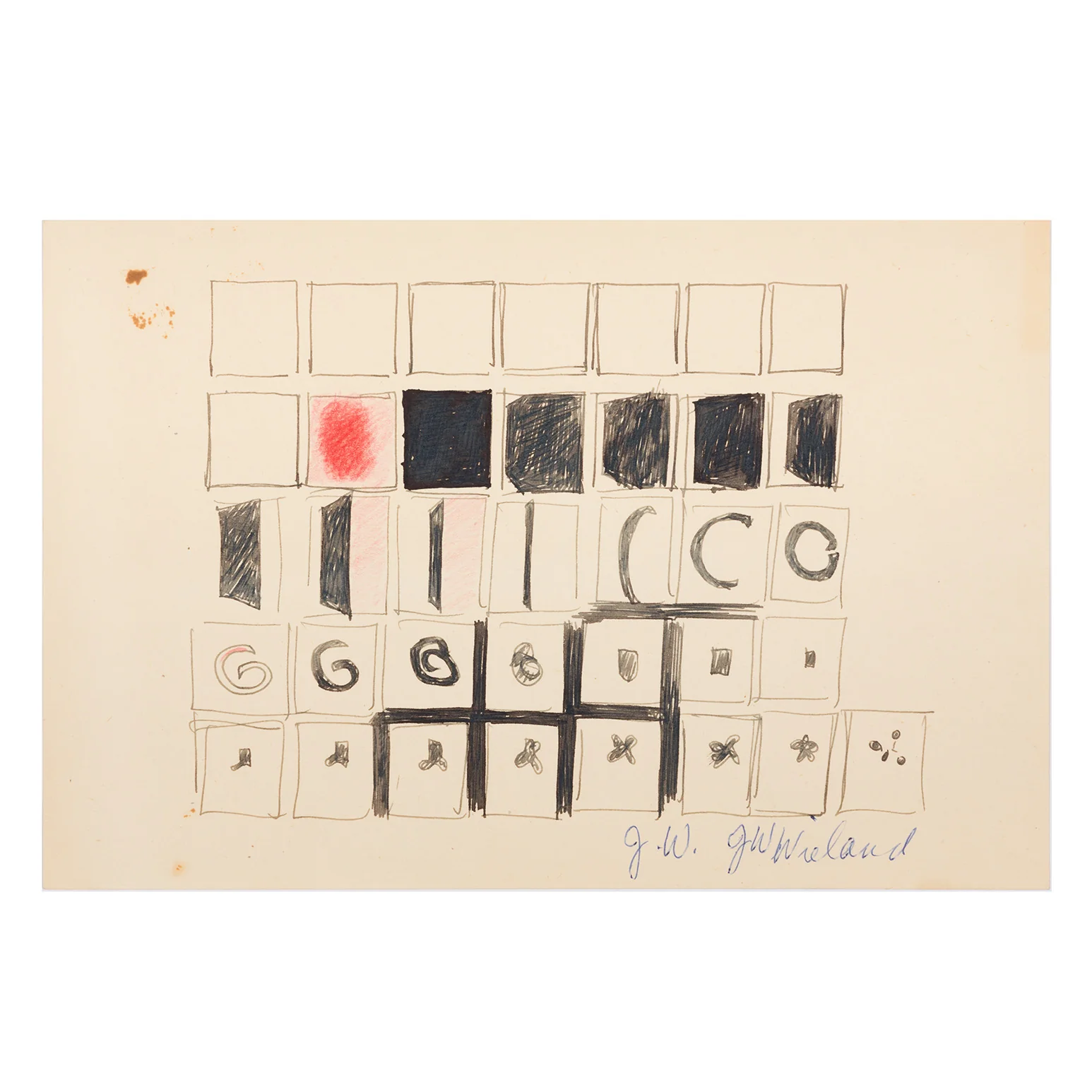JOYCE WIELAND "SCENE-BLOCKING" DRAWING - Image 3