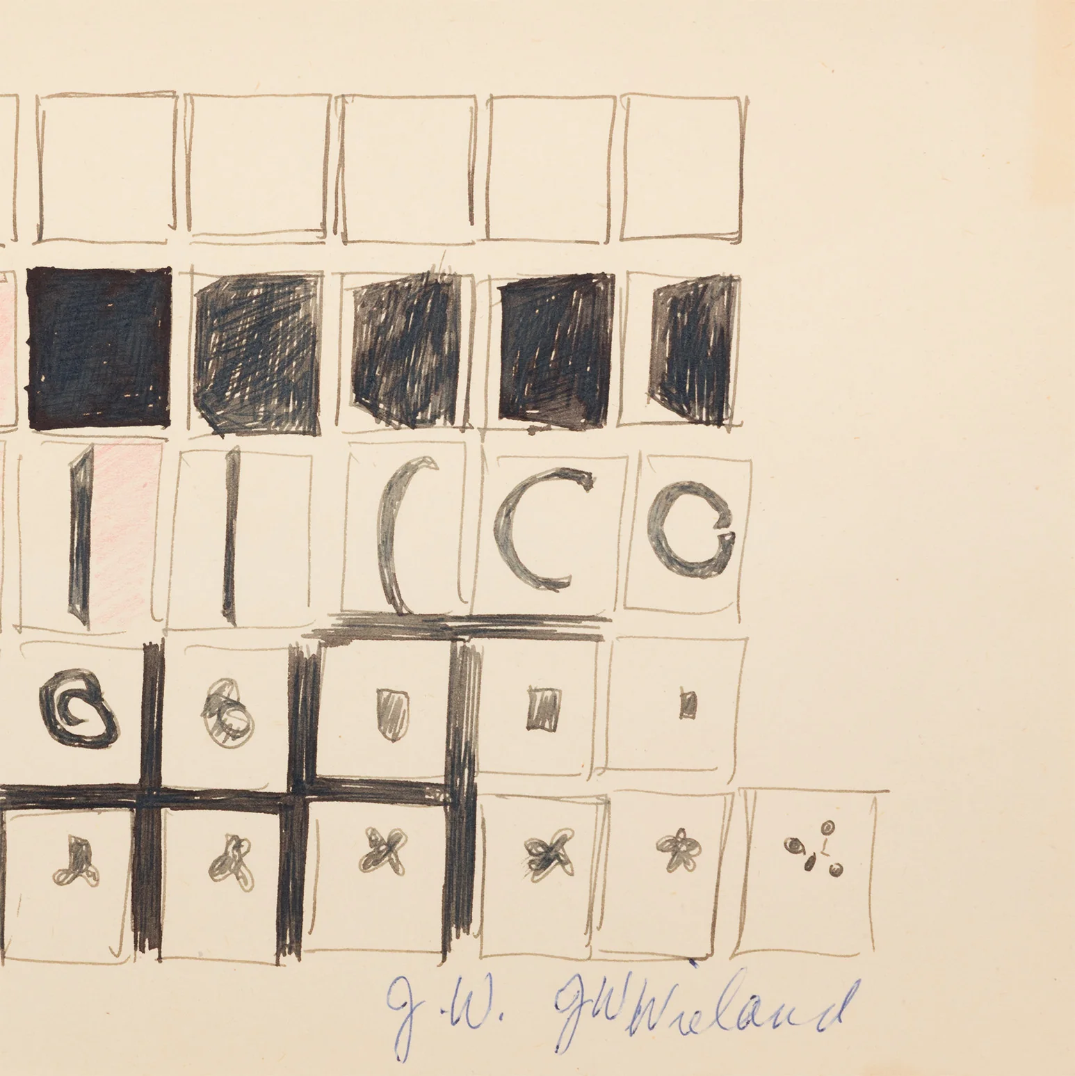 JOYCE WIELAND "SCENE-BLOCKING" DRAWING - Image 6