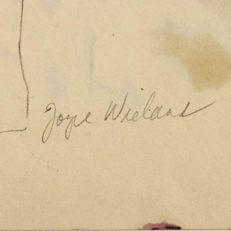 JOYCE WIELAND "SELF FLAGELLATION" PENCIL ON PAPER, c. 1985 - Image 4