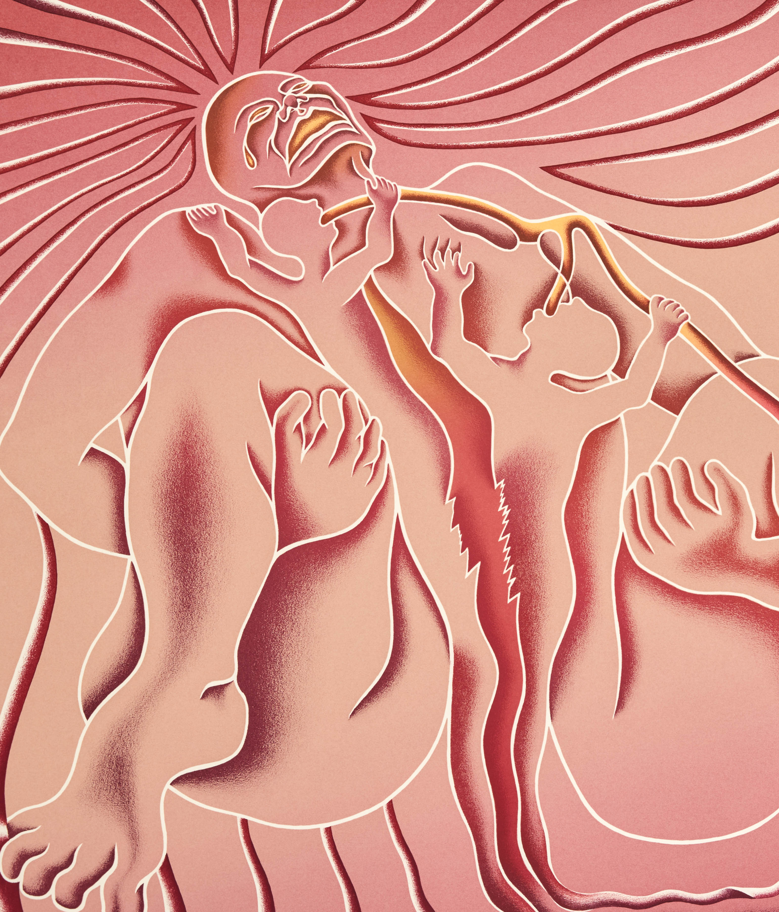JUDY CHICAGO "BIRTH TEAR/TEAR" SERIGRAPH, 1985