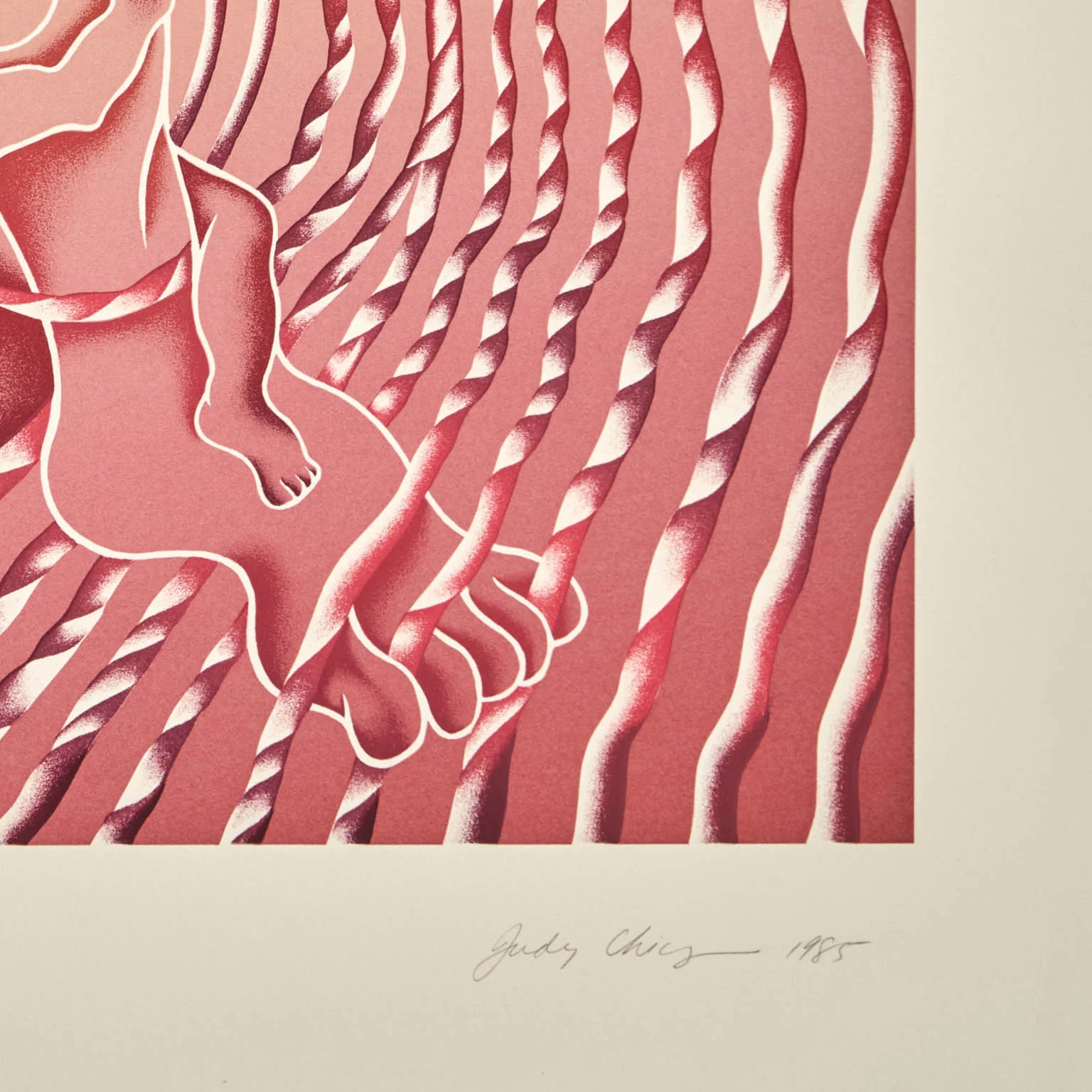 JUDY CHICAGO "BIRTH TEAR/TEAR" SERIGRAPH, 1985 - Image 3