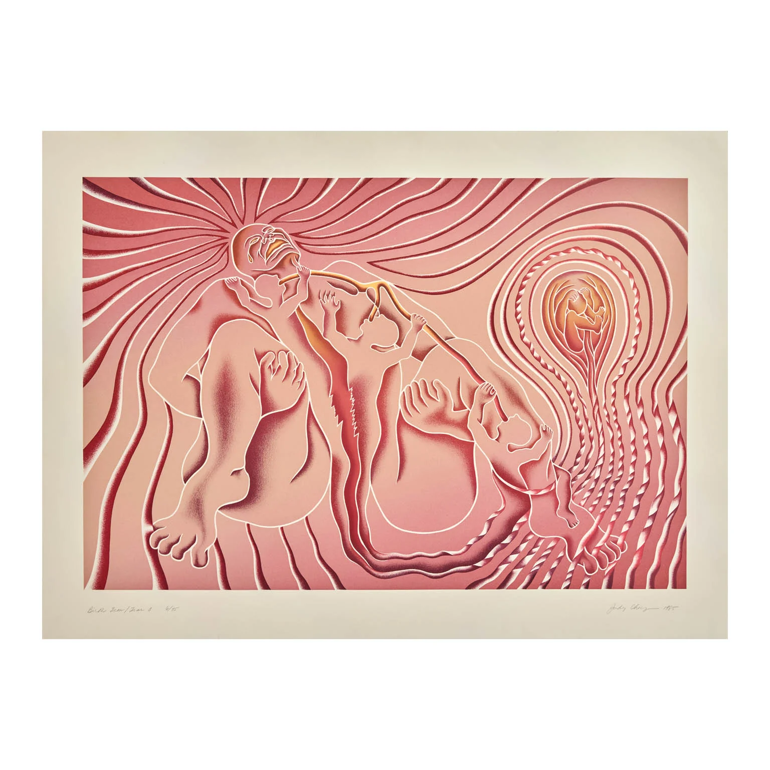 JUDY CHICAGO "BIRTH TEAR/TEAR" SERIGRAPH, 1985 - Image 9