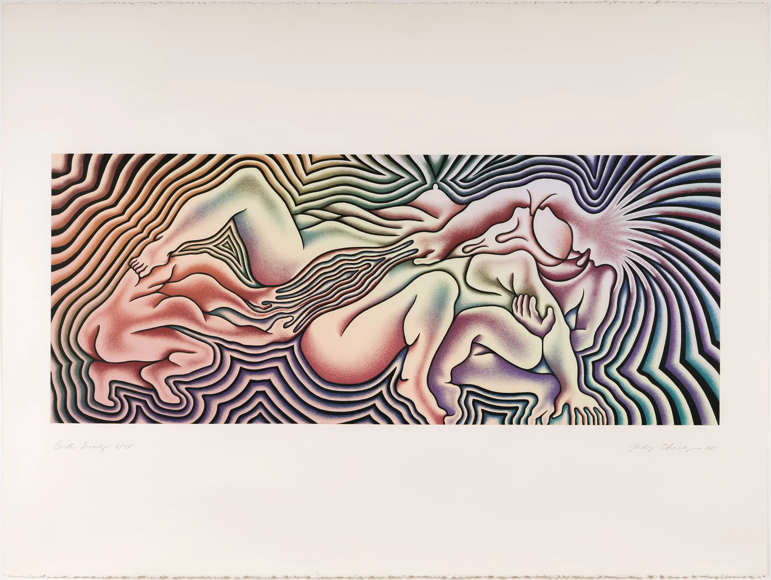 JUDY CHICAGO "BIRTH TRINITY" SERIGRAPH, 1985 - Image 15