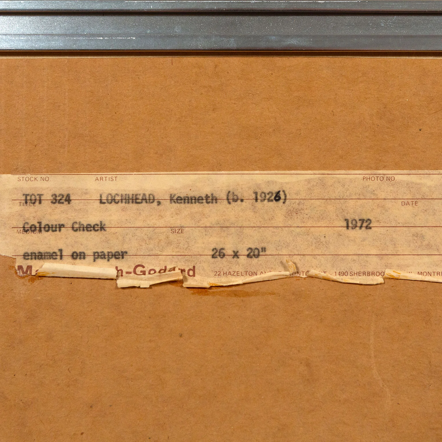 KENNETH LOCHHEAD "COLOUR CHECK", 1972 - Image 8