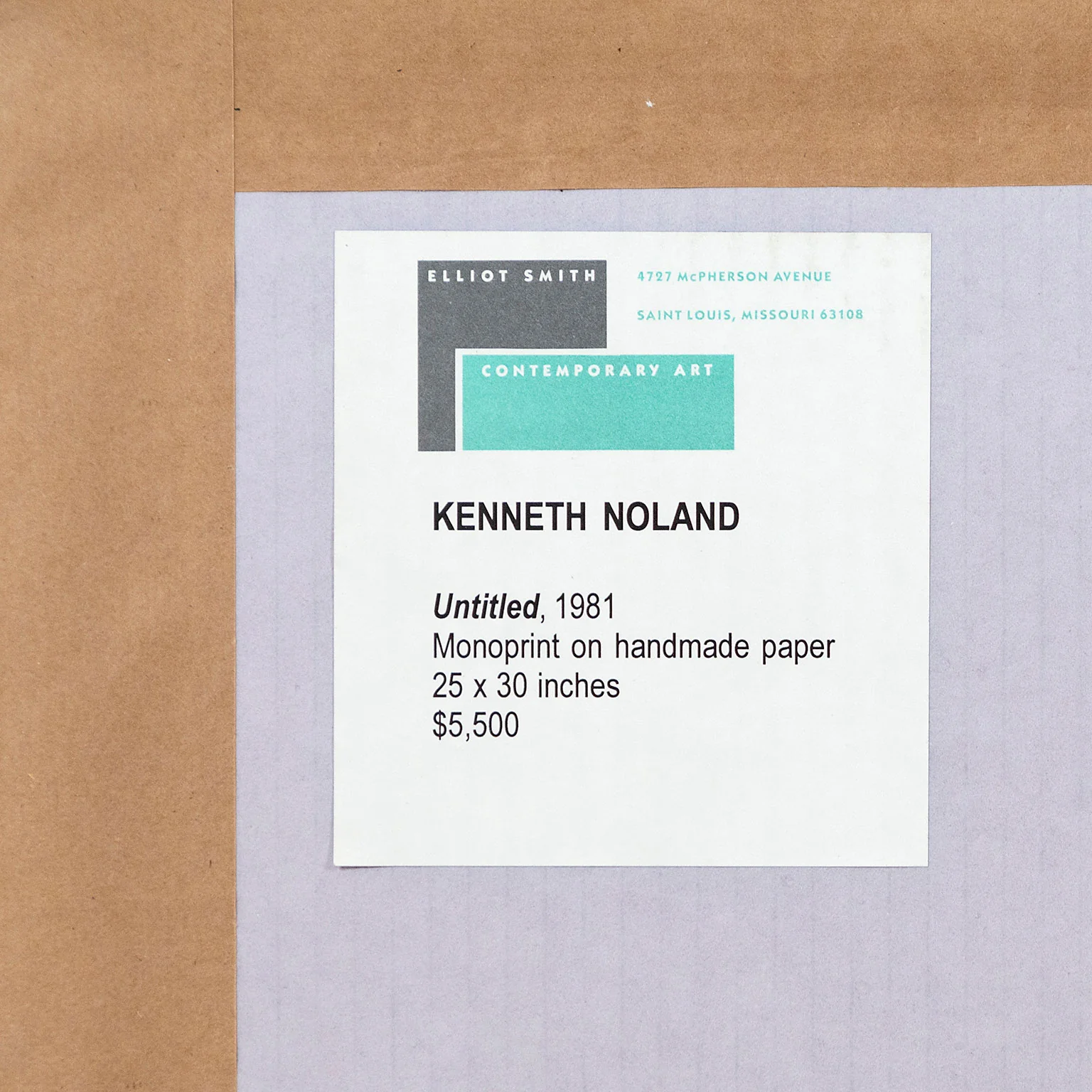 KENNETH NOLAND "BANDS" MONOPRINT, 1981 - Image 10