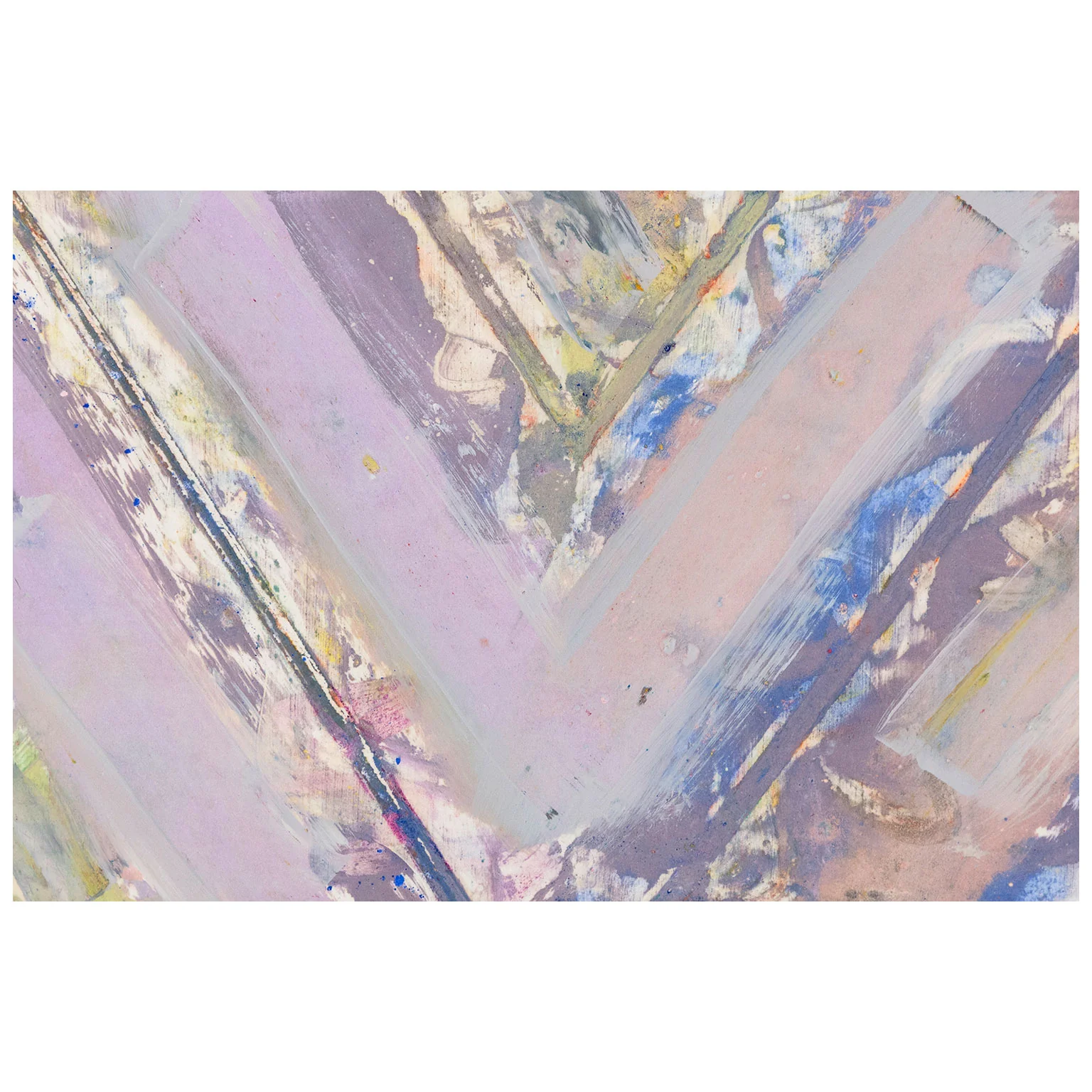 KENNETH NOLAND "VIOLET CHEVRON" MONOTYPE 1983 - Image 3