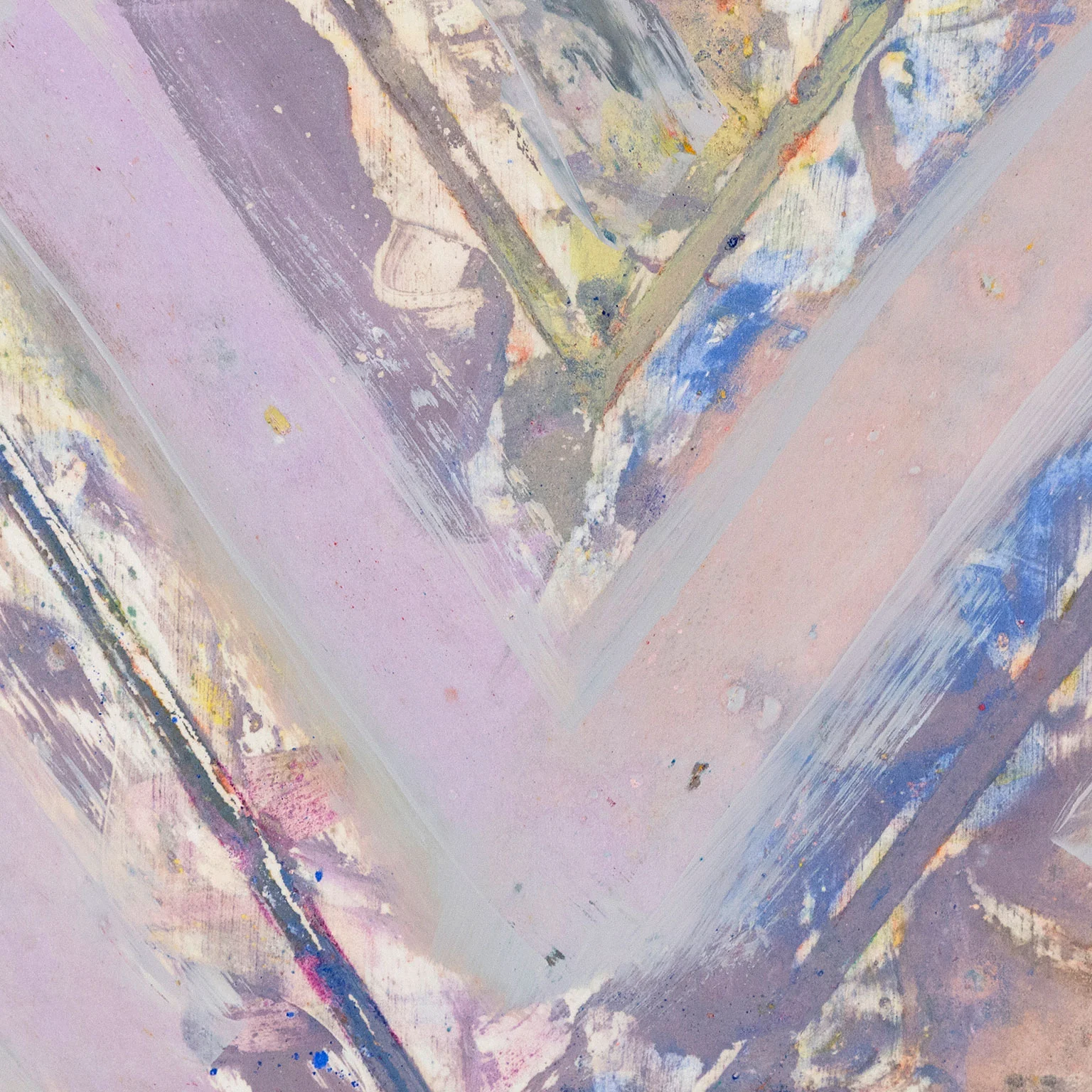 KENNETH NOLAND "VIOLET CHEVRON" MONOTYPE 1983 - Image 4
