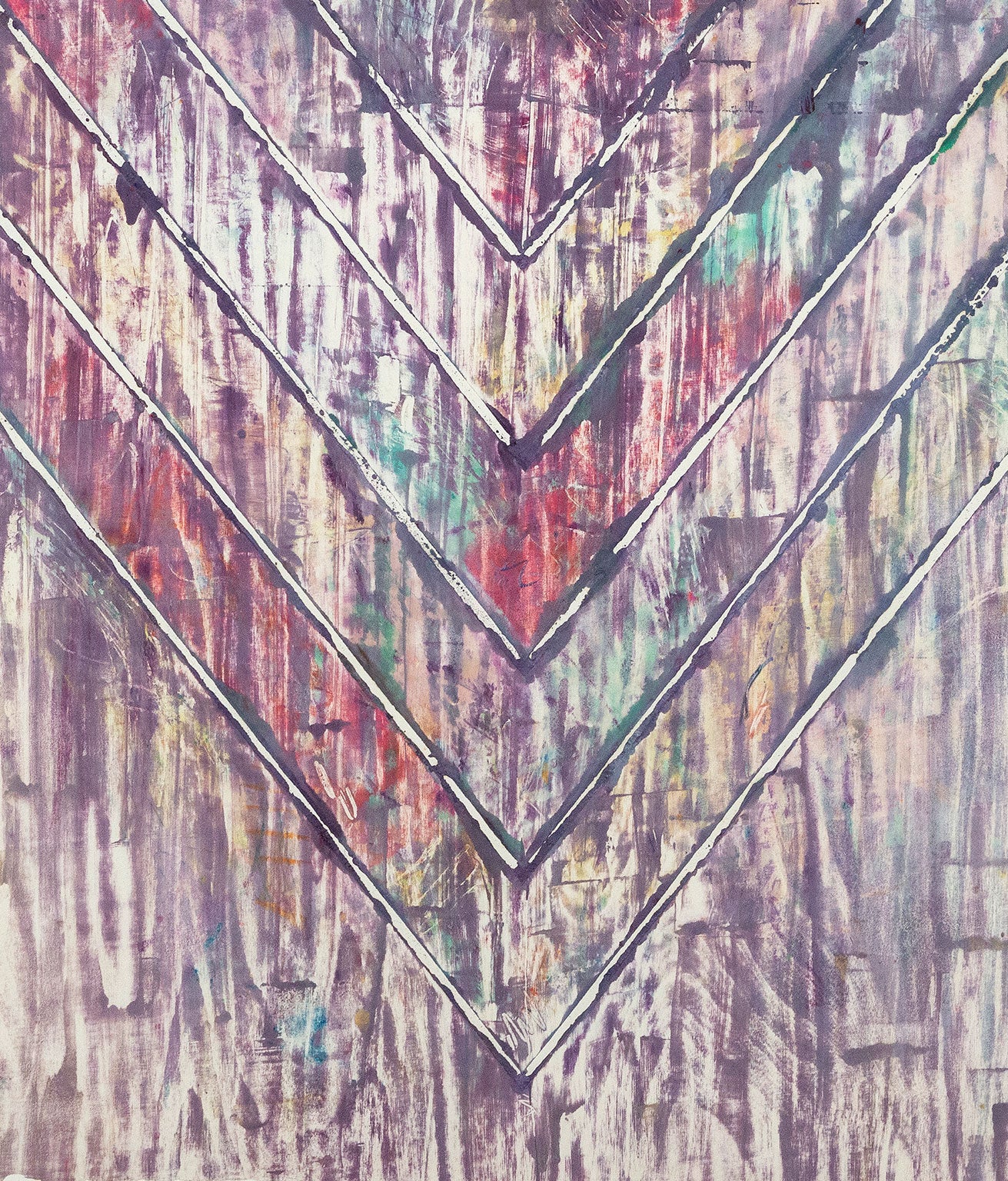 KENNETH NOLAND "CHEVRON MONOTYPE", 1983