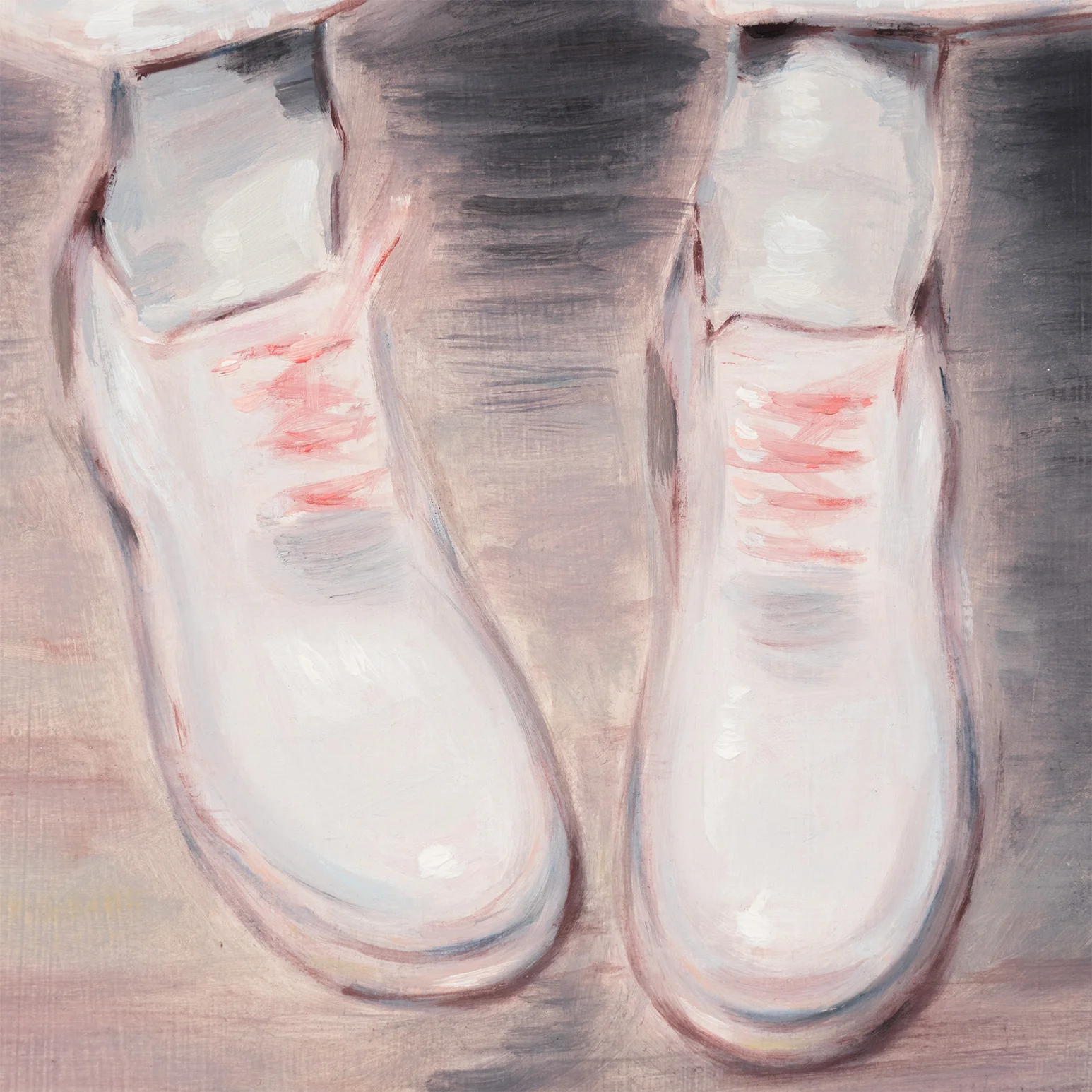 KRIS KNIGHT "RED LACES" OIL ON PAPER, 2016 - Image 3