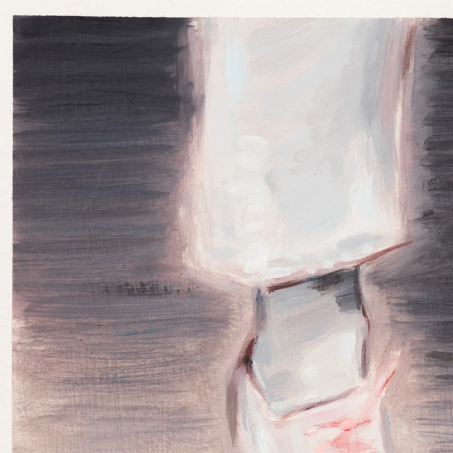 KRIS KNIGHT "RED LACES" OIL ON PAPER, 2016 - Image 4